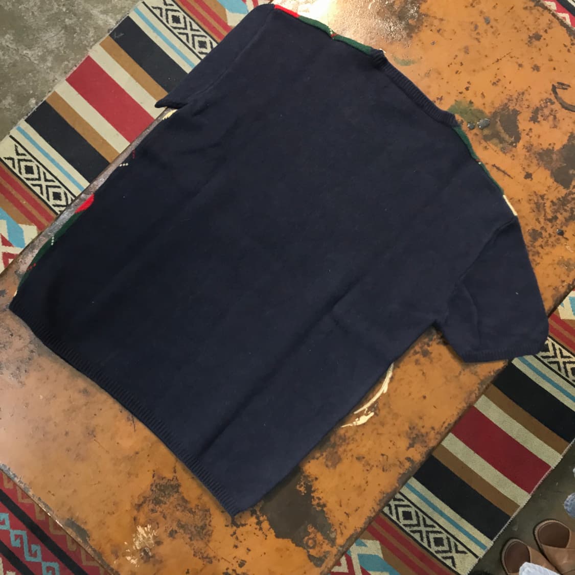 90s 폴로랄프로렌 아가일 캐시미어 혼방 반팔 니트 여성 55 66 상품이미지7