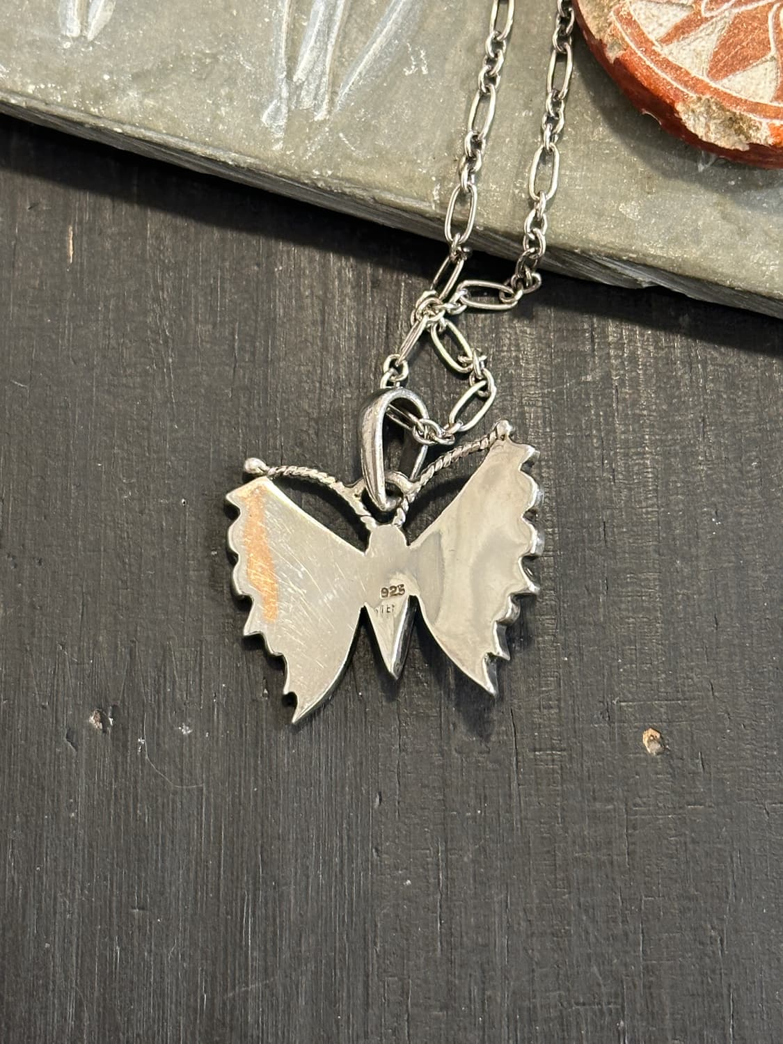 Butterfly Turquoise Inlay 925SilverNeckl 상품이미지3