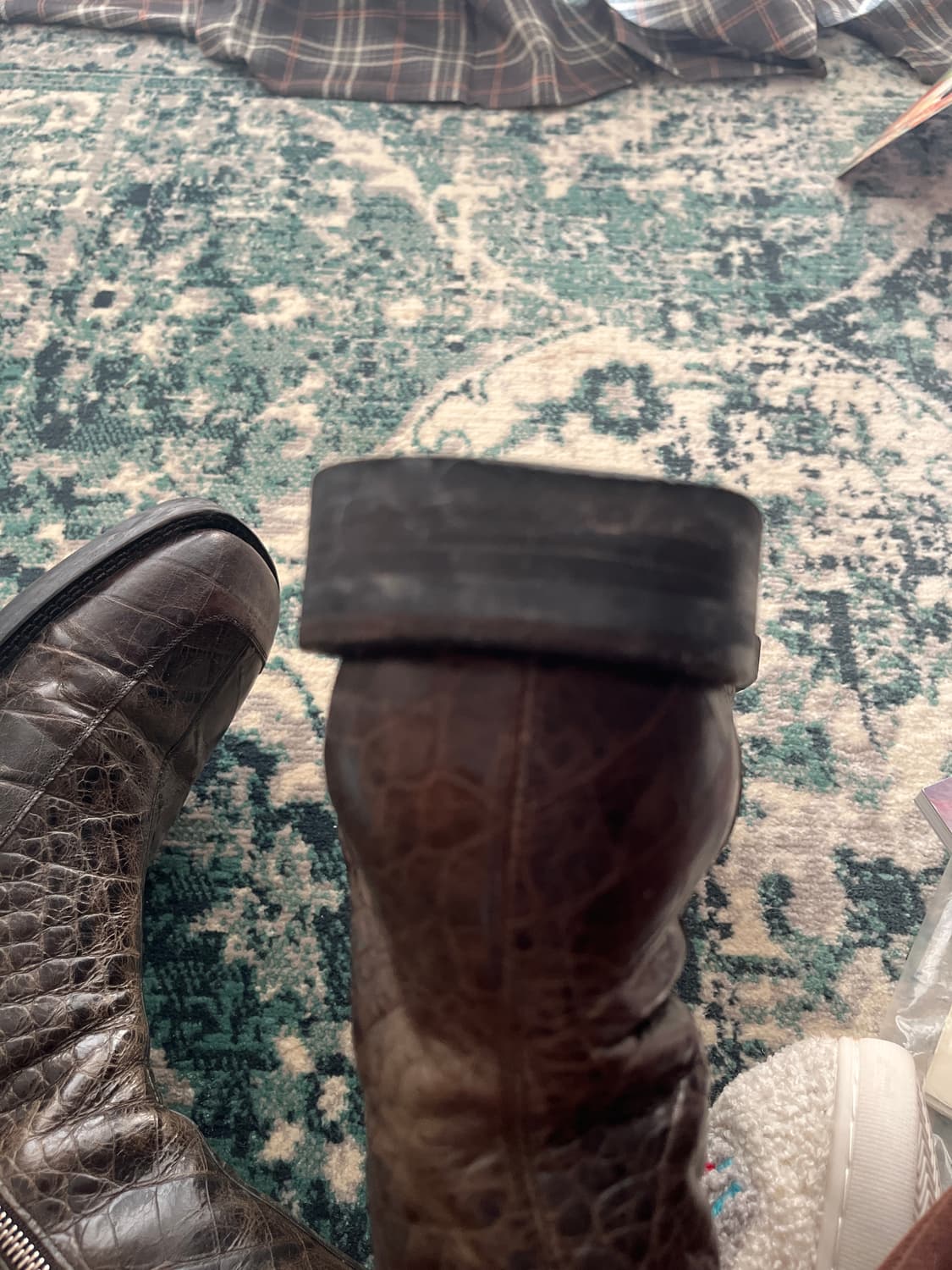 앤더슨벨 크록 뉴 패널 스퀘어토 부츠 42(270) 카키/블랙 상품이미지10