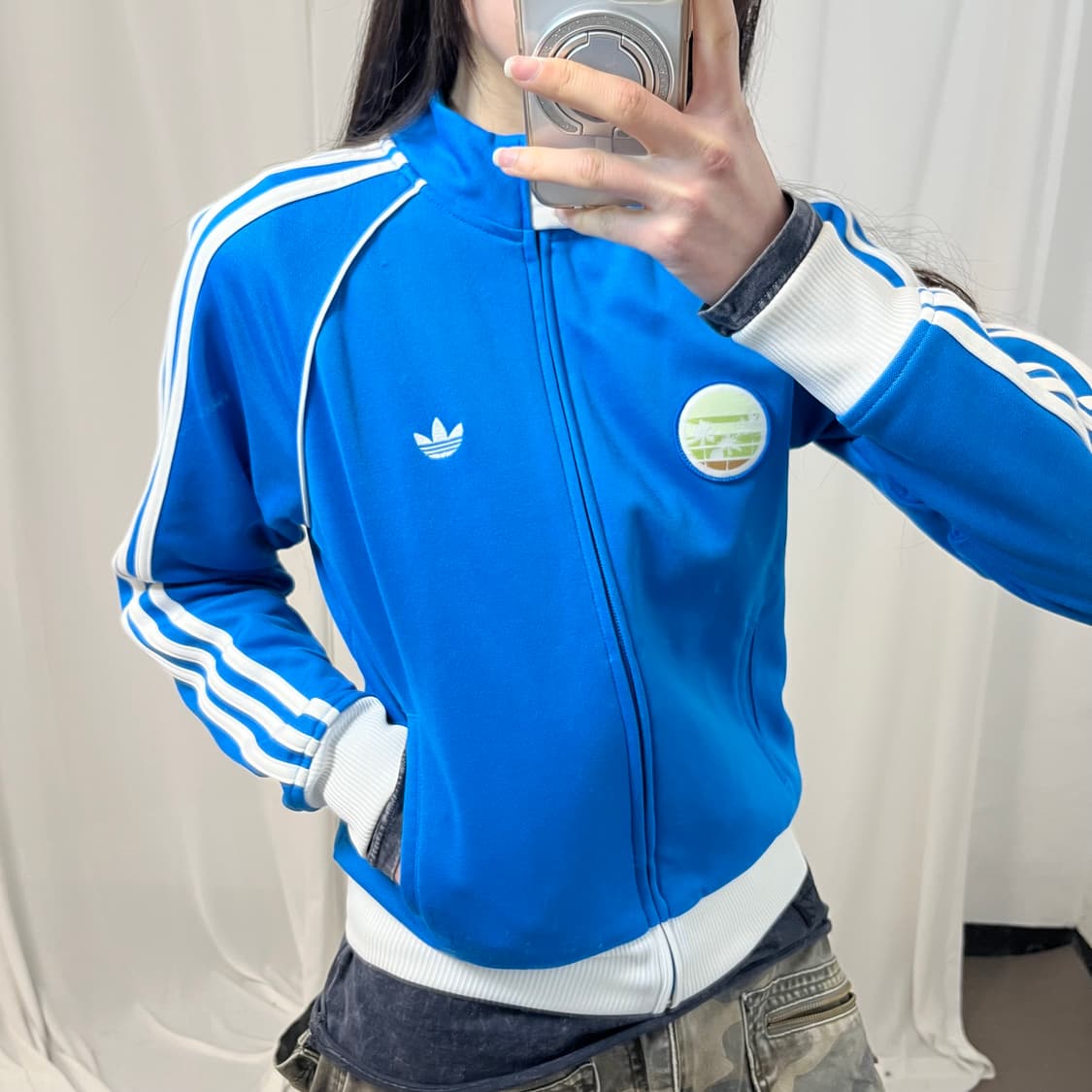 Adidas 90’s Blue Tropical Track Jersey   상품이미지2