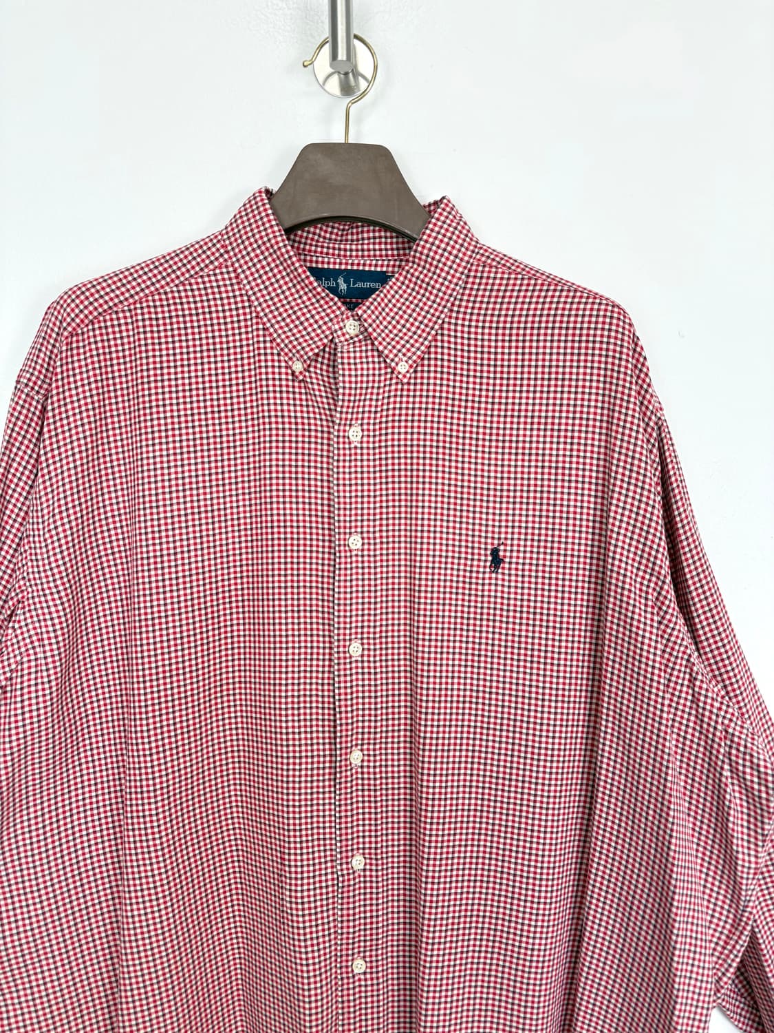 [5XL]POLO 레드체크 긴팔 셔츠 상품이미지3