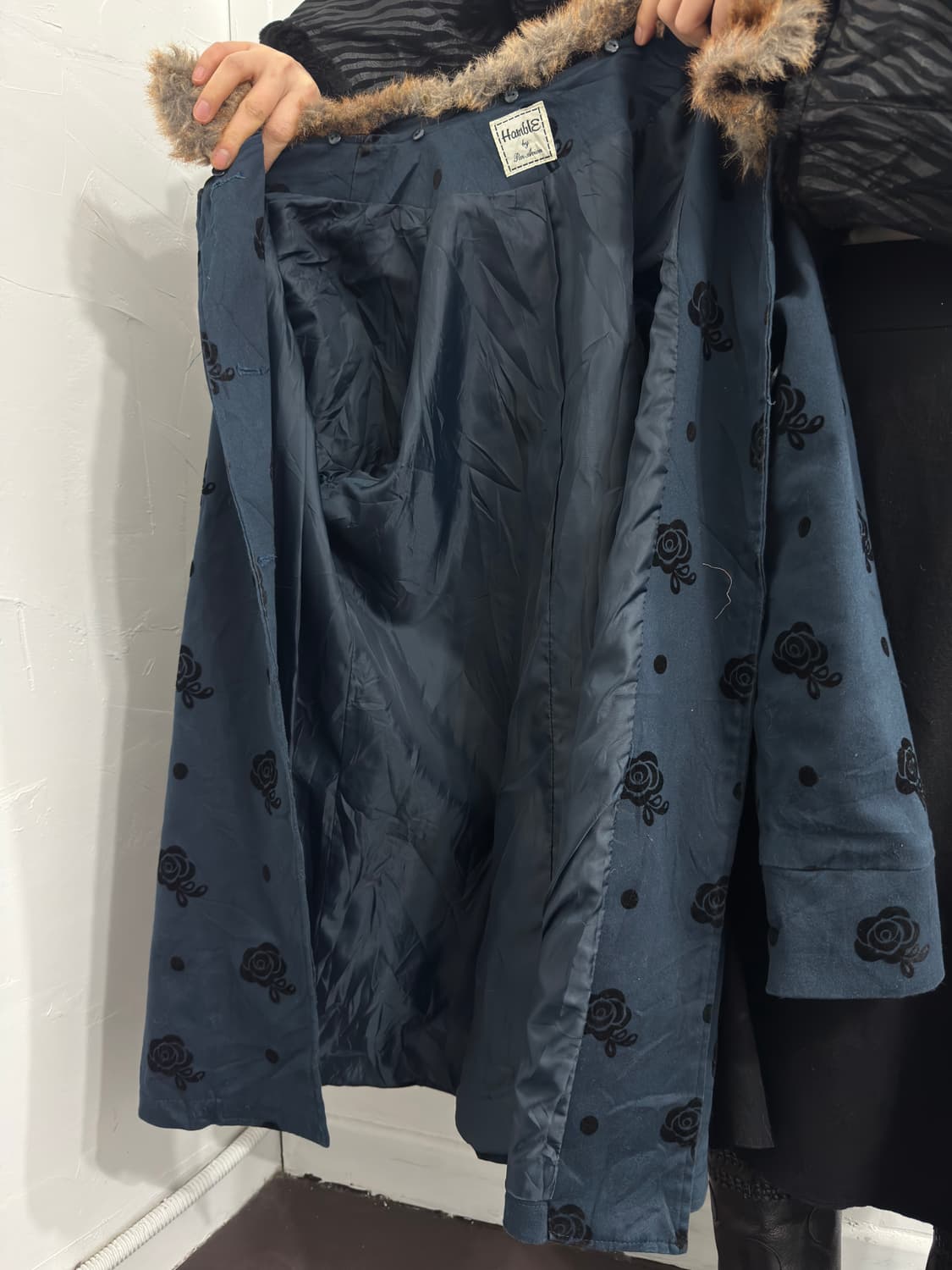 hamble dot&flower fur coat 상품이미지6