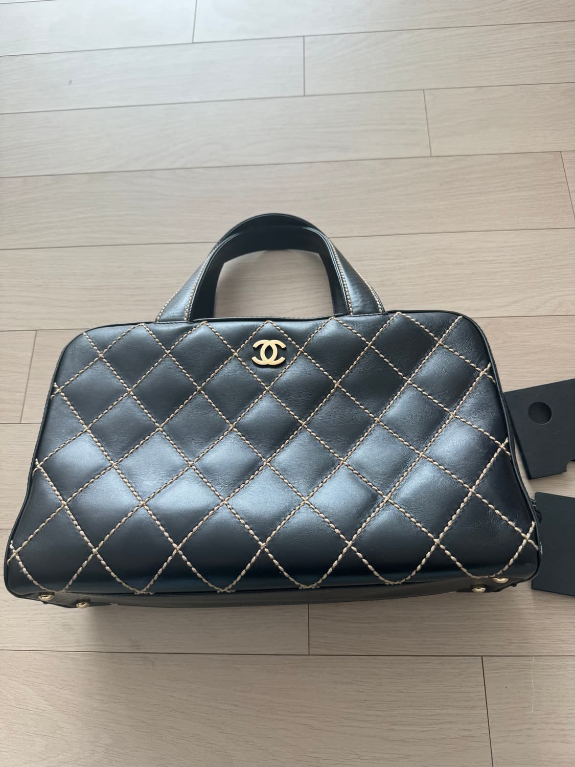 샤넬 와일드 스티치 볼링백 CC로고 빈티지토트백 상품이미지1