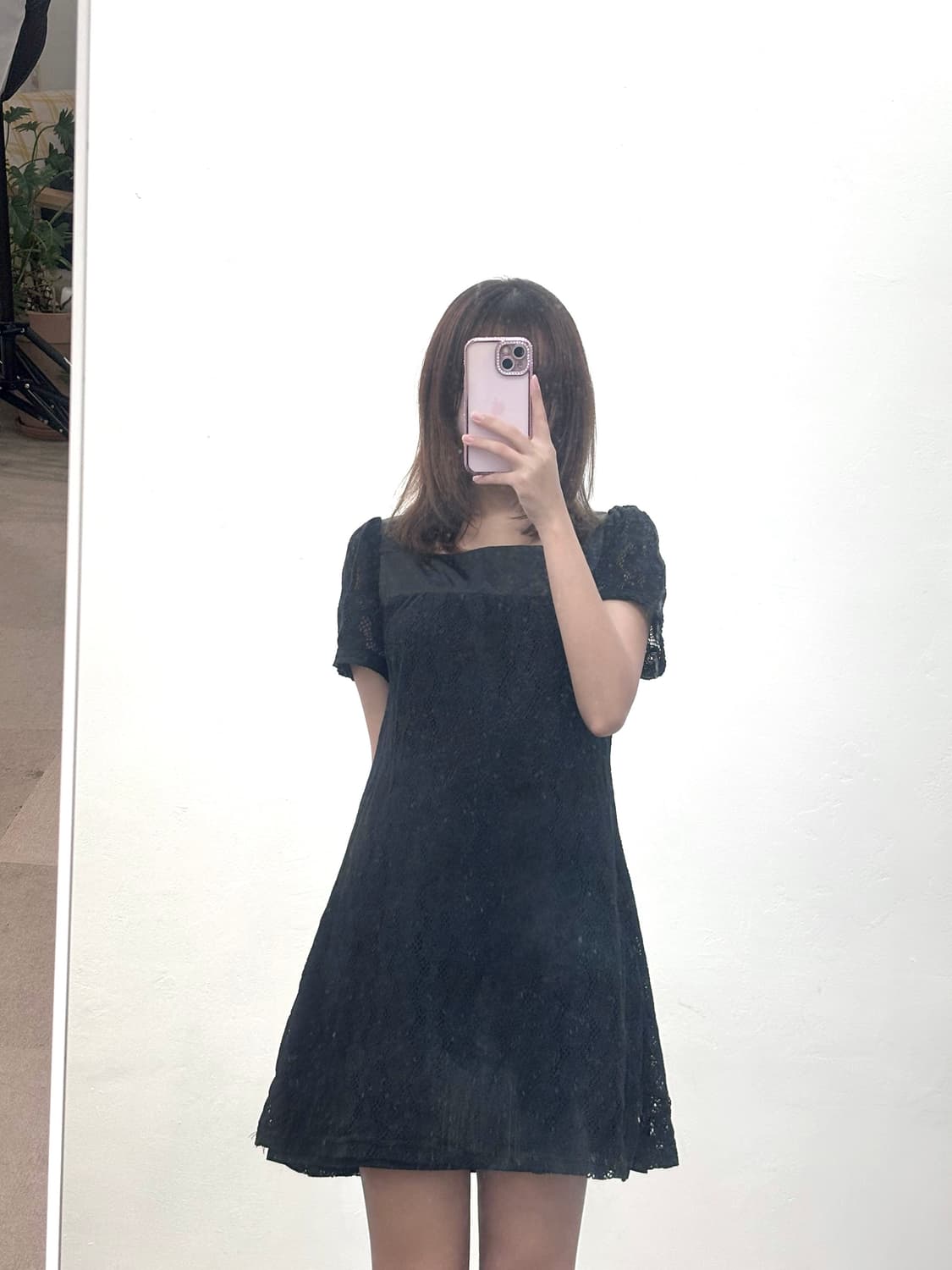 공겜여주 대장템 블랙 레이스 미니 원피스 상품이미지2