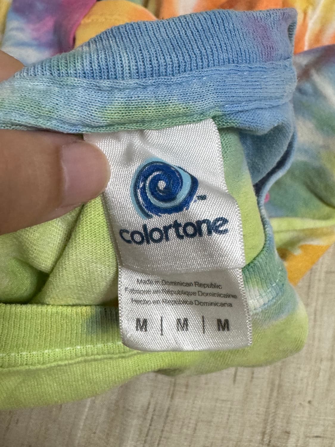 Colortone 그래픽 타이다이 티셔츠 M 상품이미지3