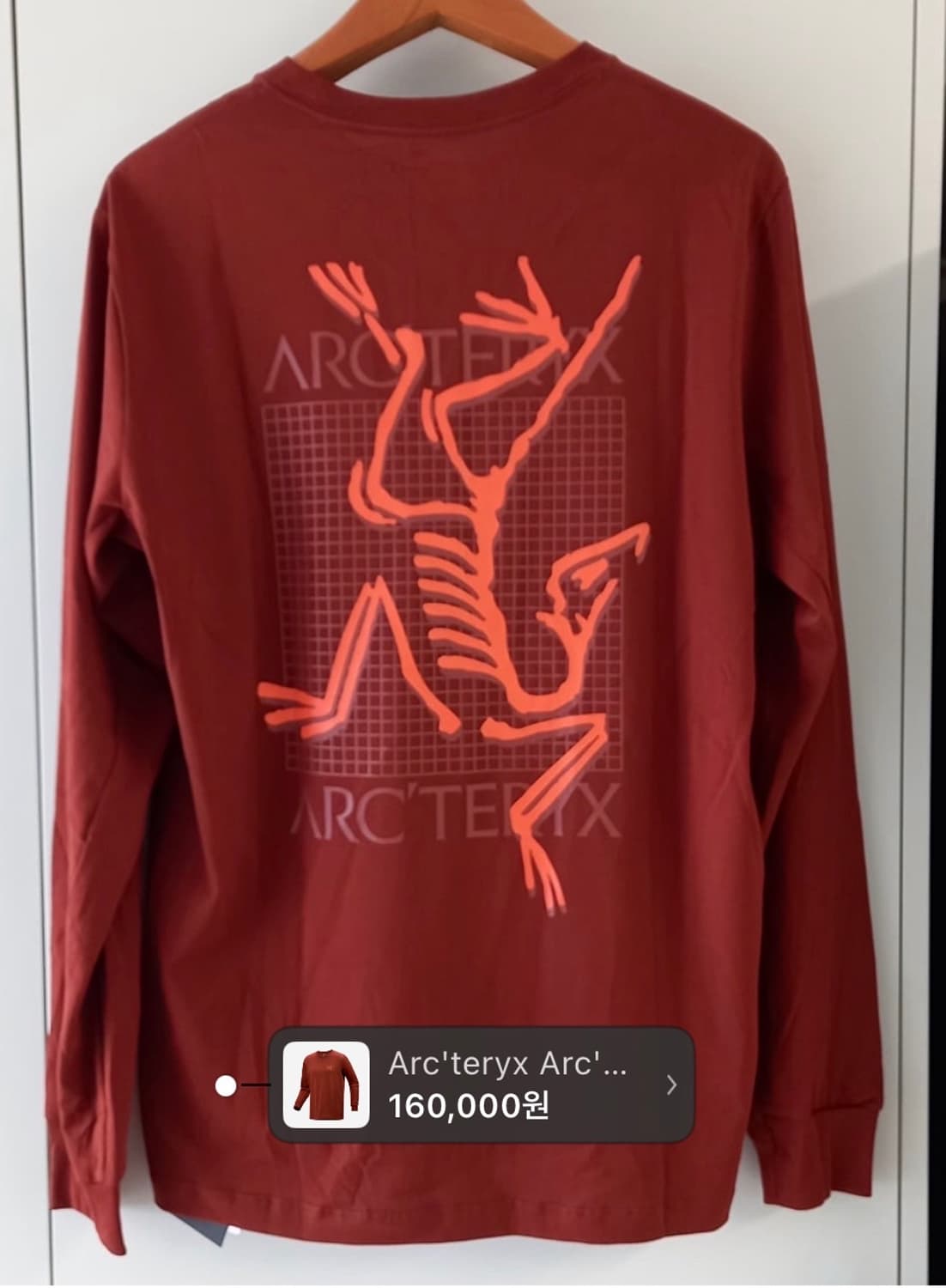 아크테릭스 로고 롱슬리브 티셔츠 세쿼이아 상품이미지2