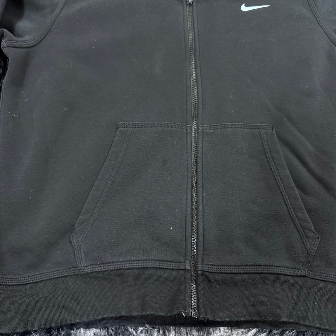 투티/0108 나이키 검정 기모 블랙 후드집업 상품이미지6