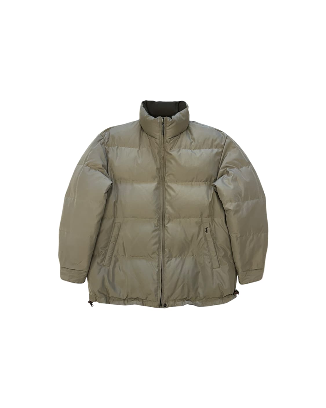 입생로랑 카키 베이지 리버서블 패디드 자켓 상품이미지6