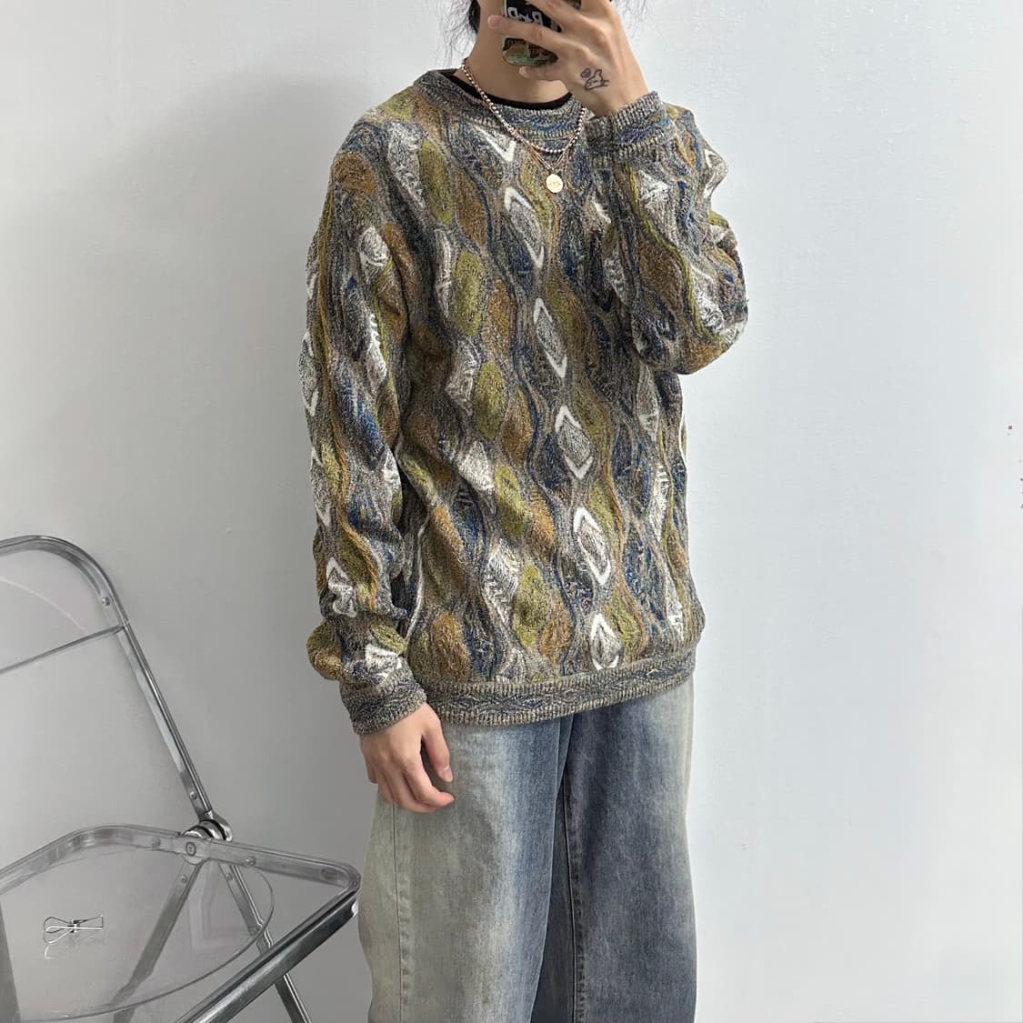 old country 빈티지 케이블 니트 쿠지맛 상품이미지2