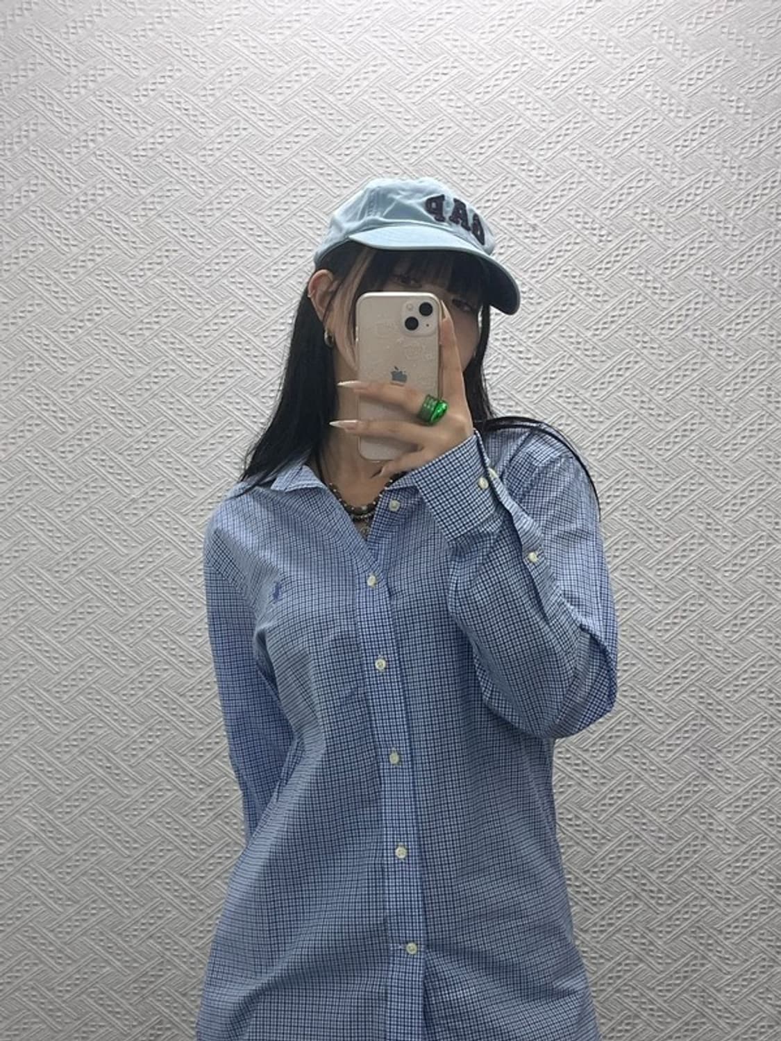 갭 GAP Y2K 레트로 빈티지 라이트블루 볼캡 C08397 상품이미지2