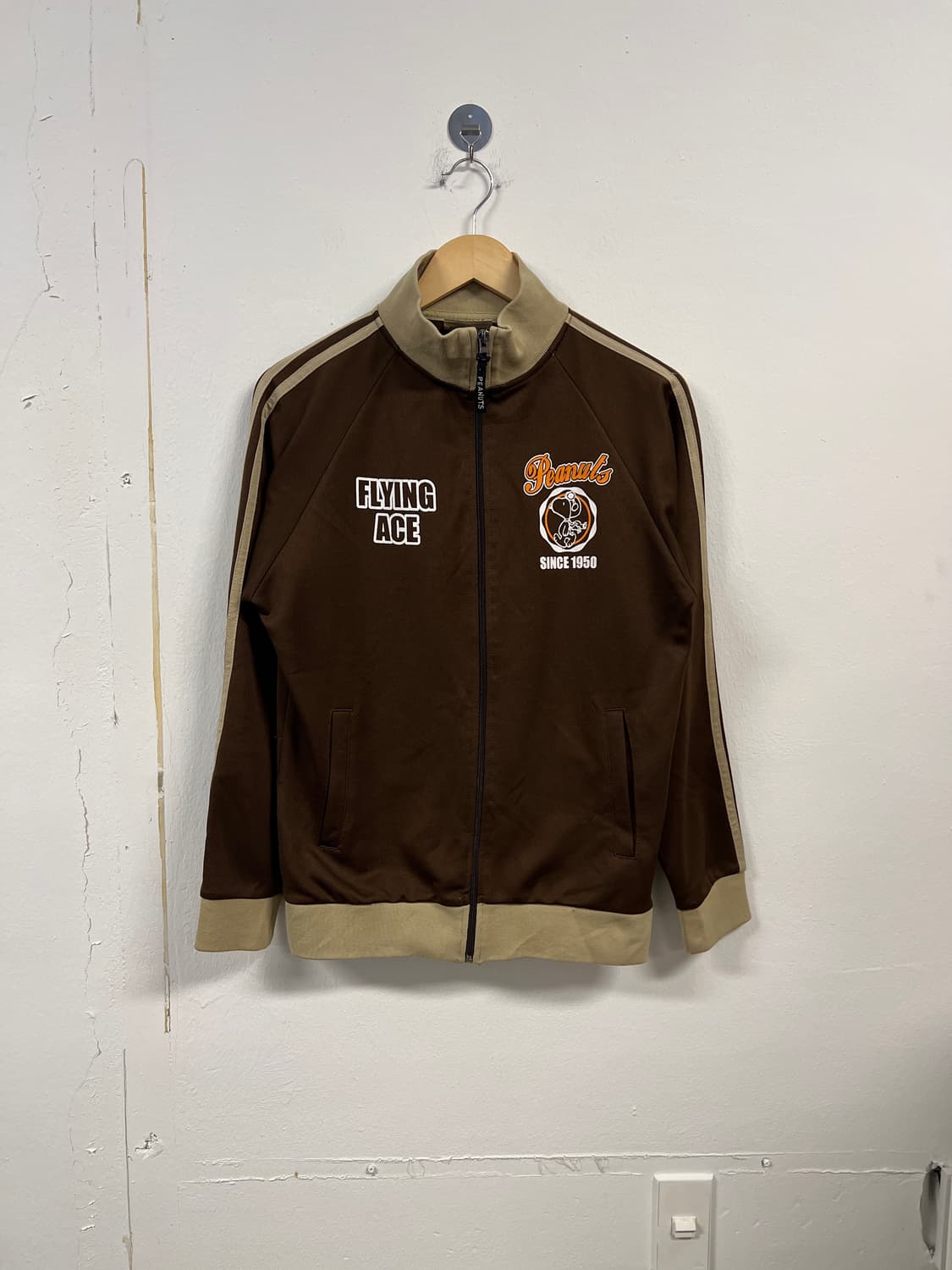 M) 피너츠 브라운 프린팅 트랙탑 져지 O252 상품이미지1