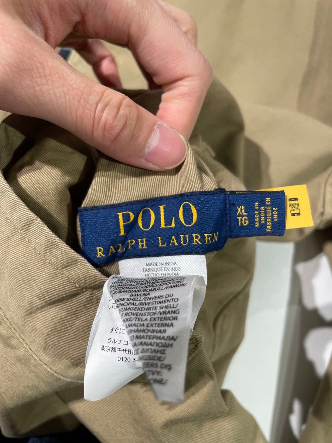 폴로 랄프로렌 베이지 앤 마드라스 체크 리버시블 발마칸 코트 상품이미지9