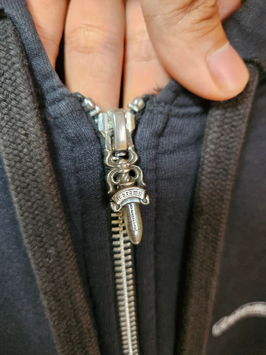 [M] 크롬하츠 스크롤라벨 헤비 웨이트 후드집업 상품이미지3