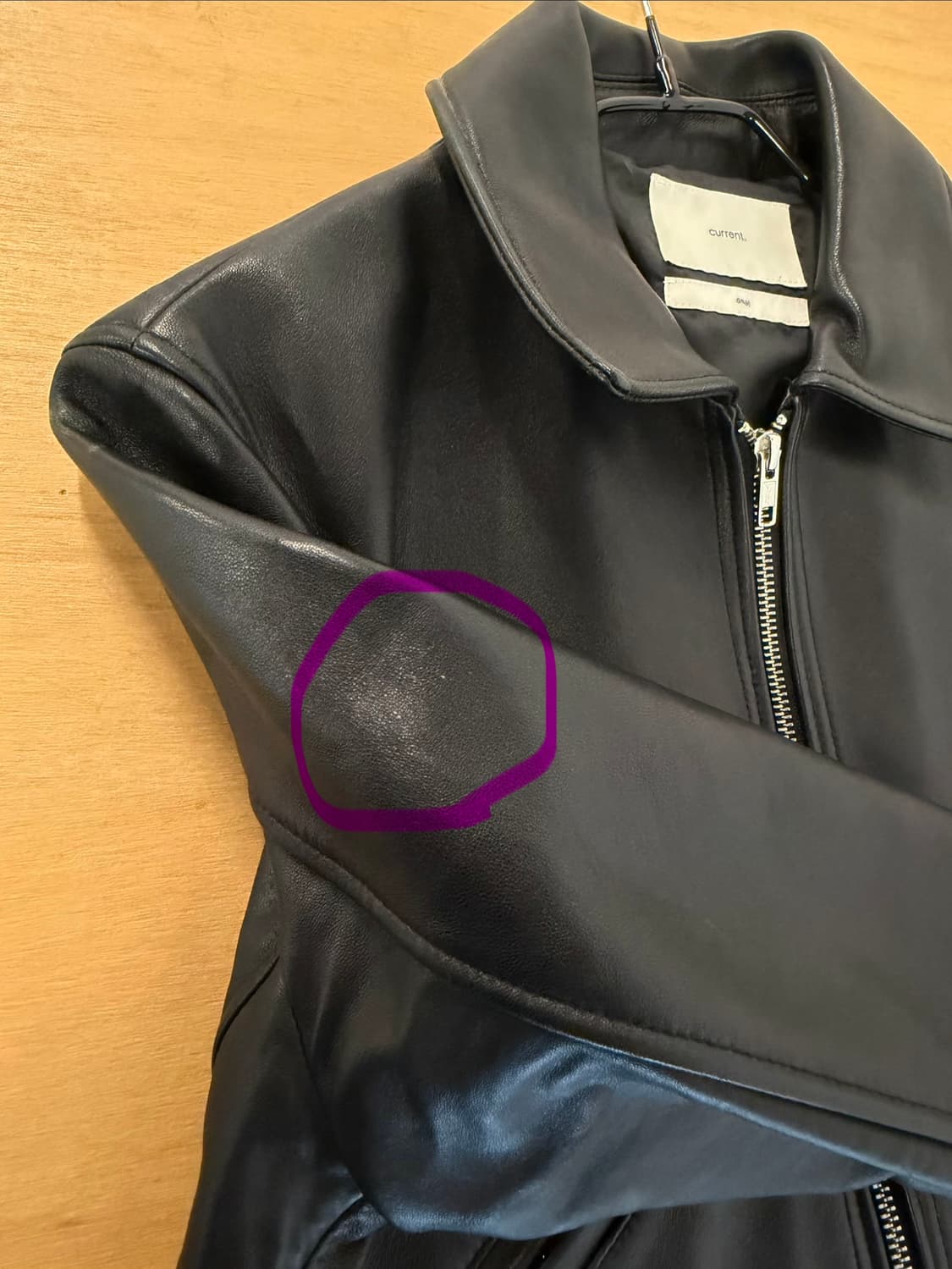 커렌트 우먼 크롭 레더 자켓 상품이미지7