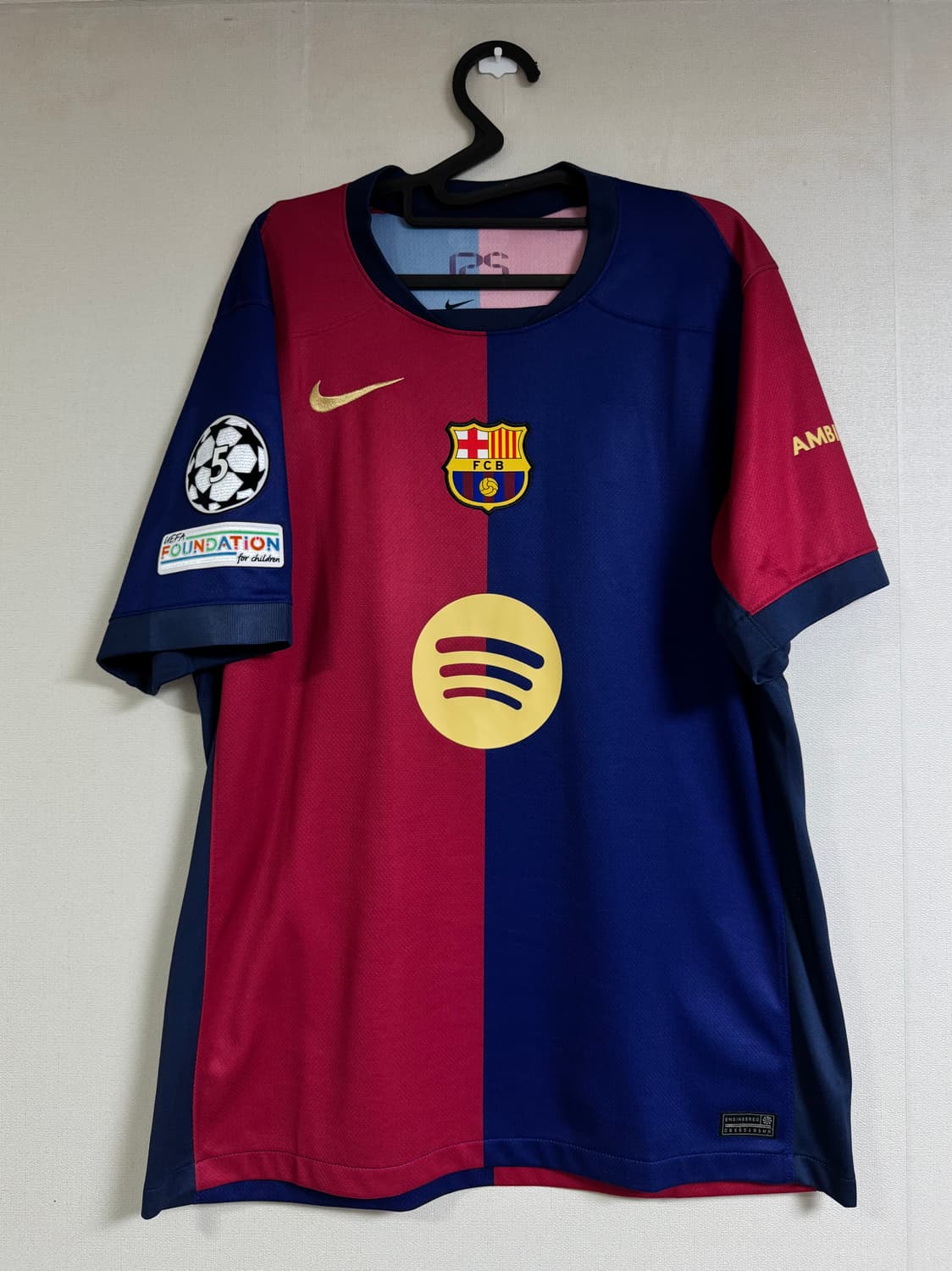 24-25 바르셀로나 홈 하피냐 챔스 정품 유니폼 L 상품이미지1