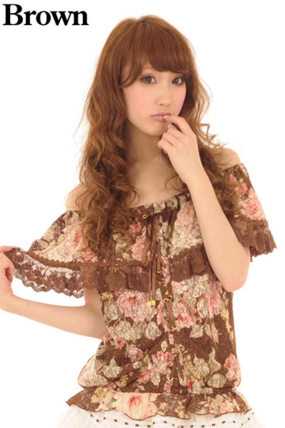 리즈리사 초고전템 히메갸루  쵸코 플로럴 오프숄더 상품이미지2