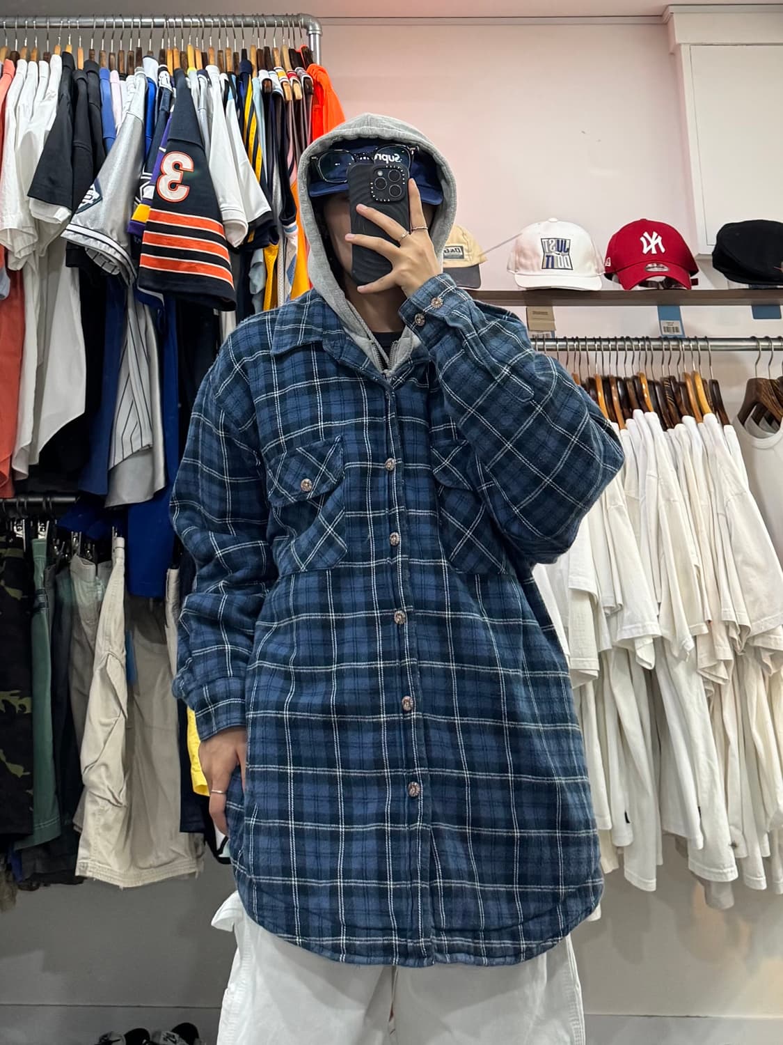 필드앤스트림 플란넬 레이어드 후드 자켓 상품이미지4