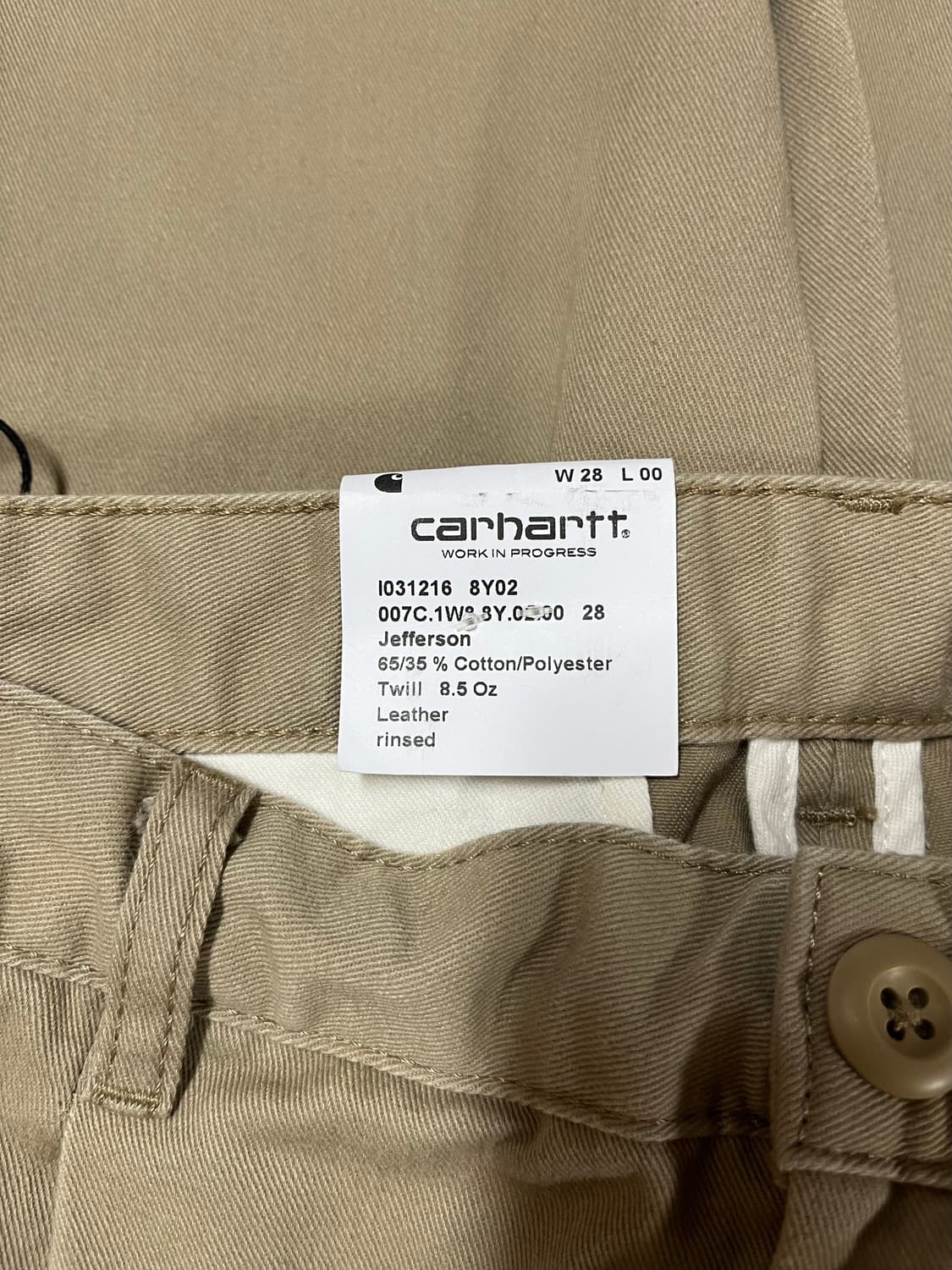 새상품)칼하트WIP 치노팬츠 샐포드 팬츠 상품이미지3