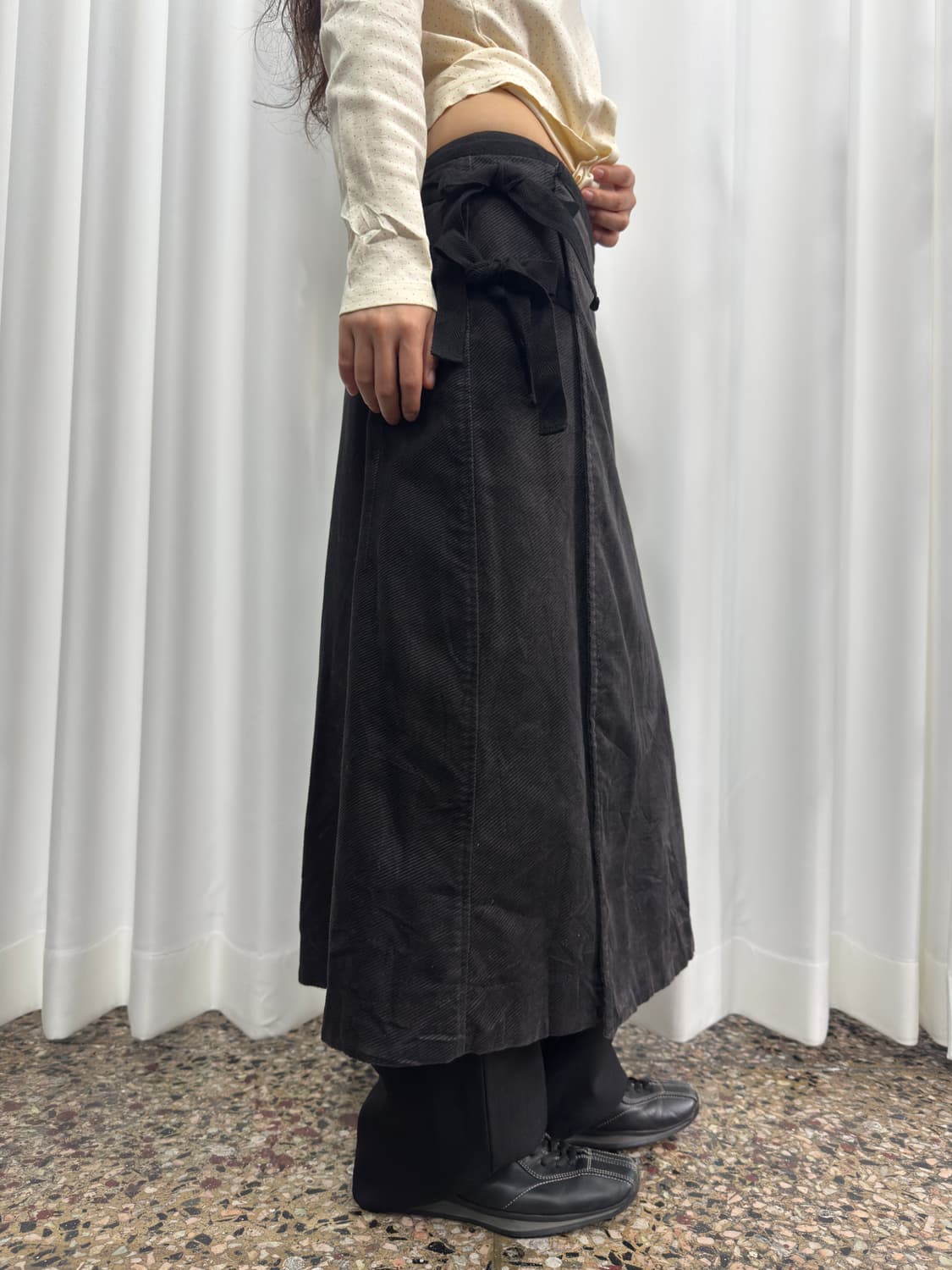 corduroy wrap skirt 상품이미지3