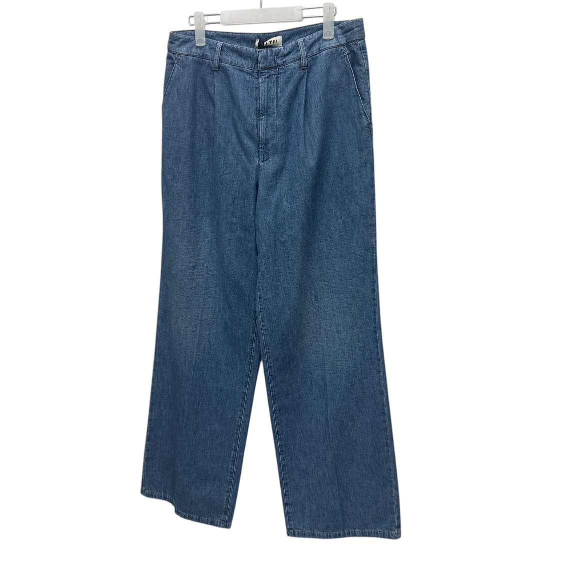미우미우 로고 샴브레이 데님팬츠 ( 33 ) 상품이미지5