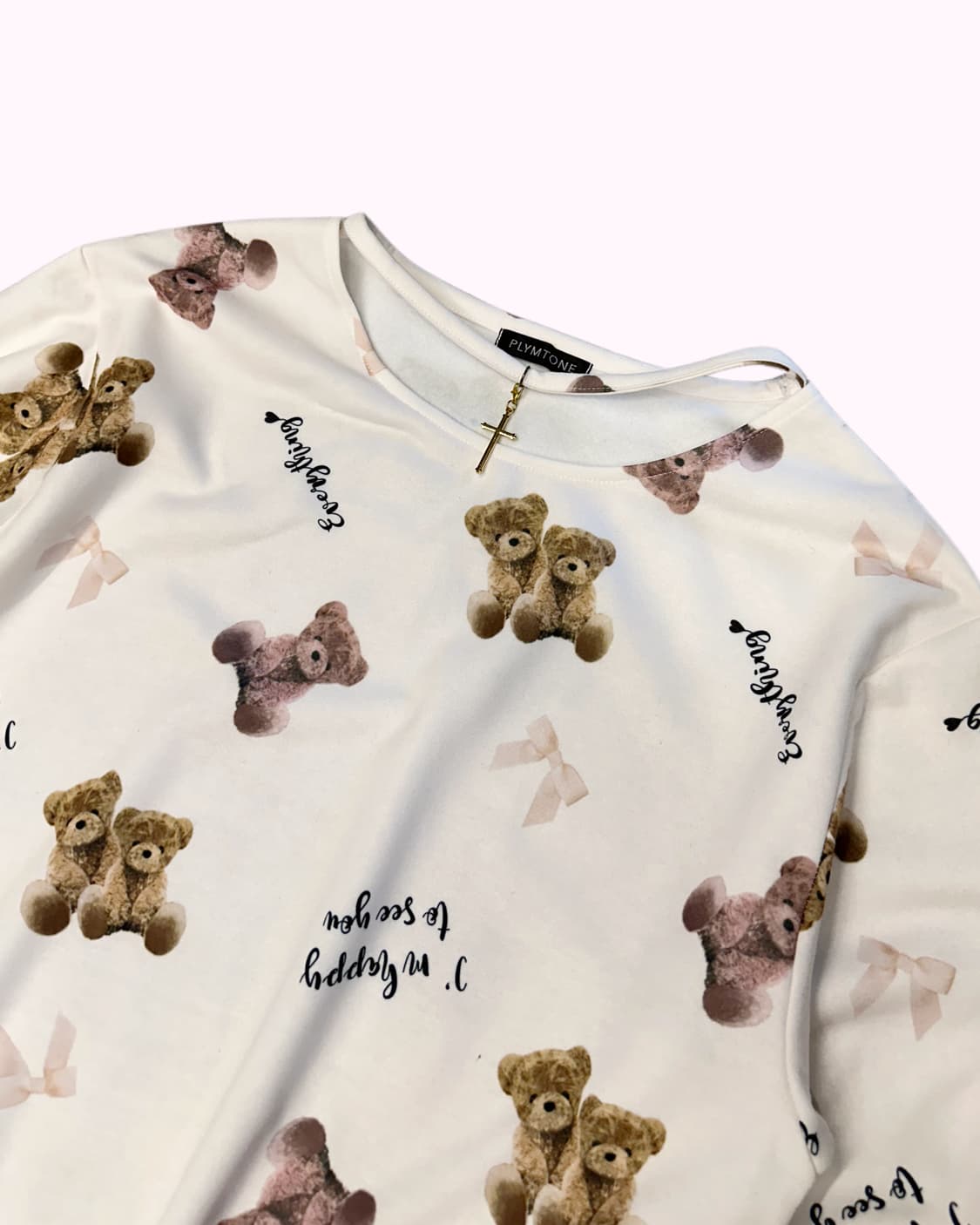 cross choker bear ivory dress 상품이미지2