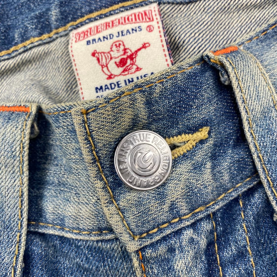 트루릴리전 자수 디테일 스트레이트 데님 진 (32) 상품이미지9