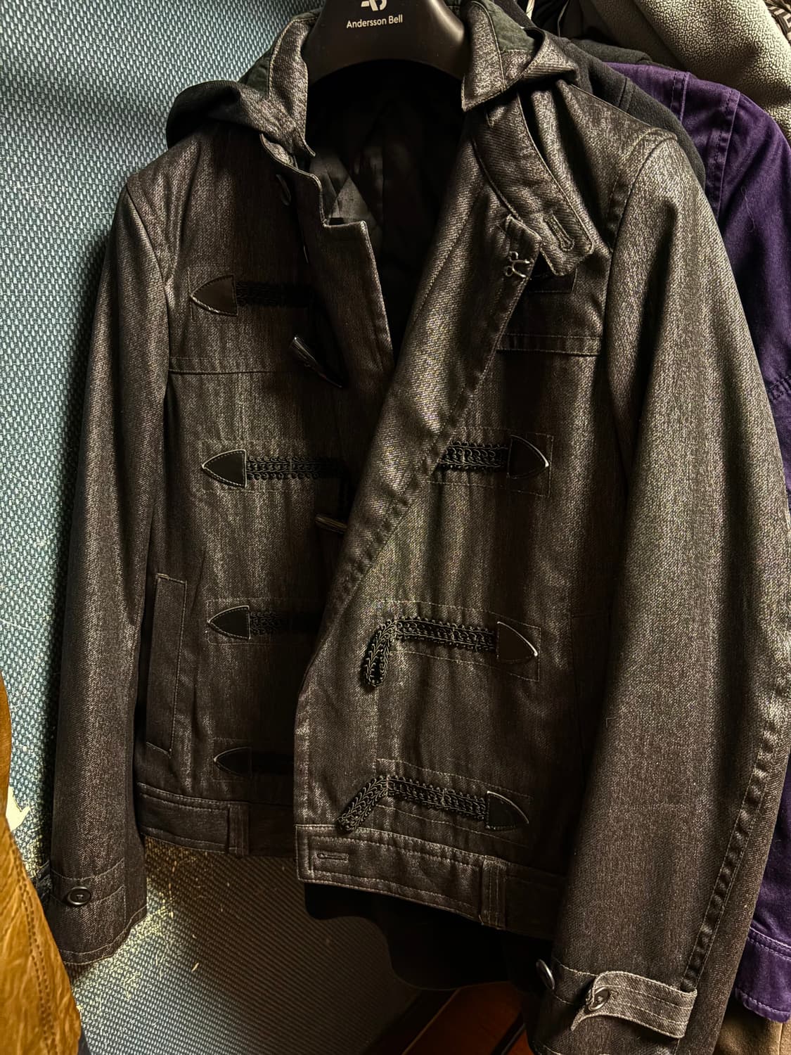 일본 빈티지 더플 자켓 블레이저 후드 탈부착 상품이미지1