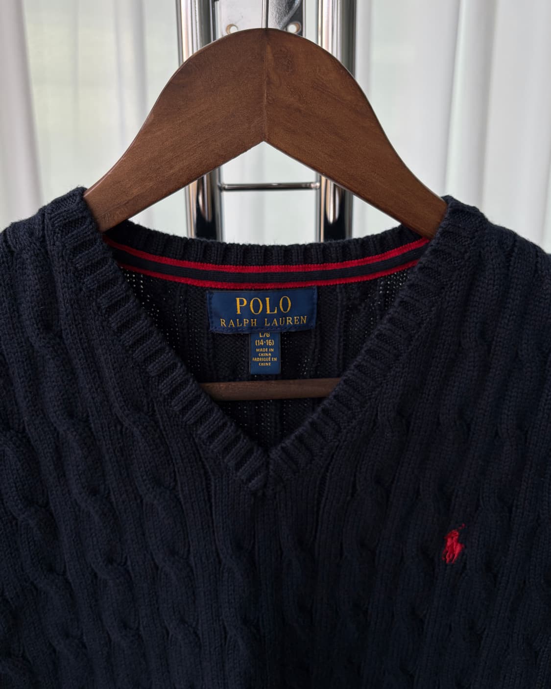 [M]폴로 랄프로렌 꽈배기 케이블 니트 베스트 조끼 navy 상품이미지6