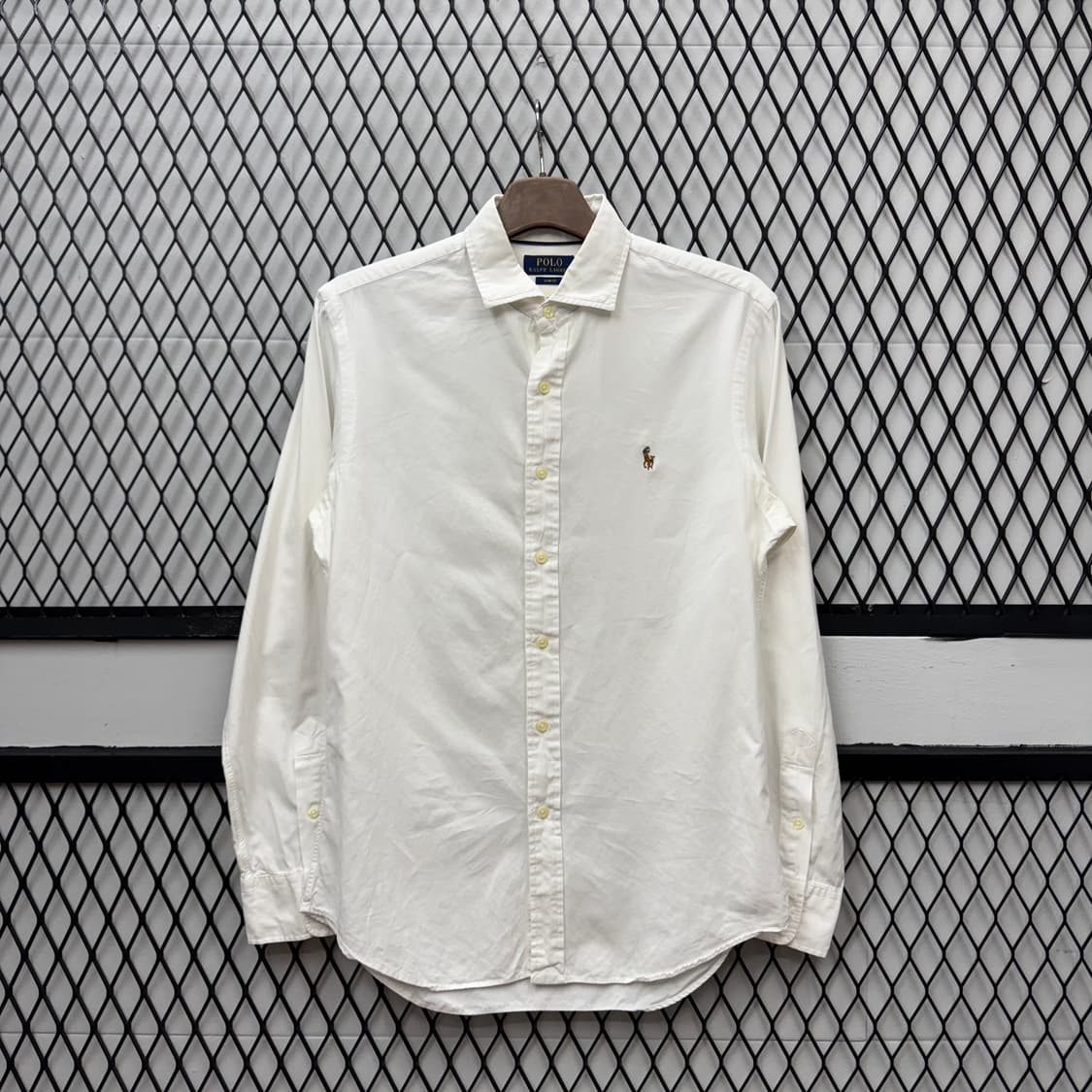 폴로 랄프로렌 솔리드 긴팔 셔츠 멀티포니 포인트 화이트 상품이미지1