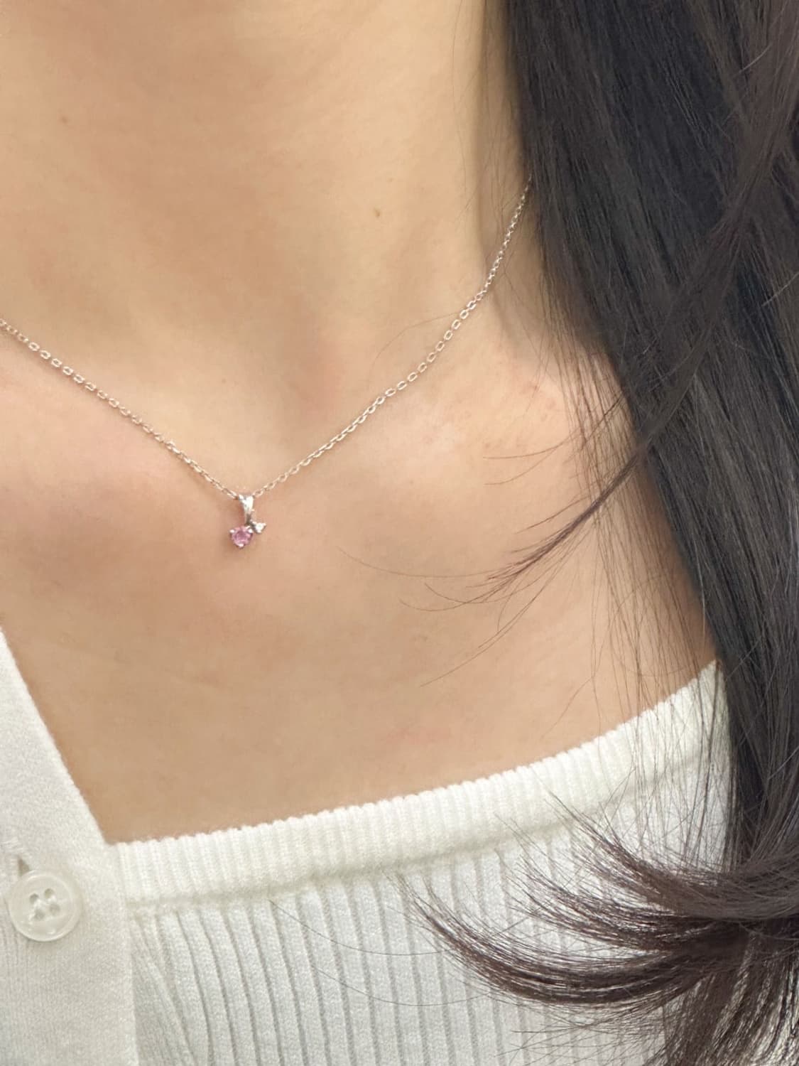 courreges / 꾸레쥬 실버925 하트 펜던트 목걸이 2종 세트 상품이미지8