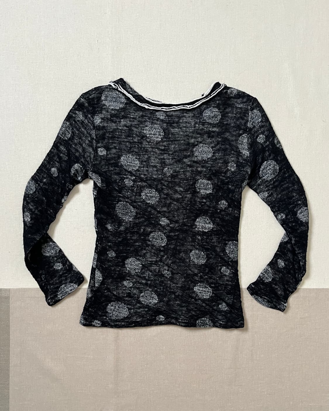 요지야마모토 레이어드 도트 니트 yohji yamamoto noir  상품이미지5