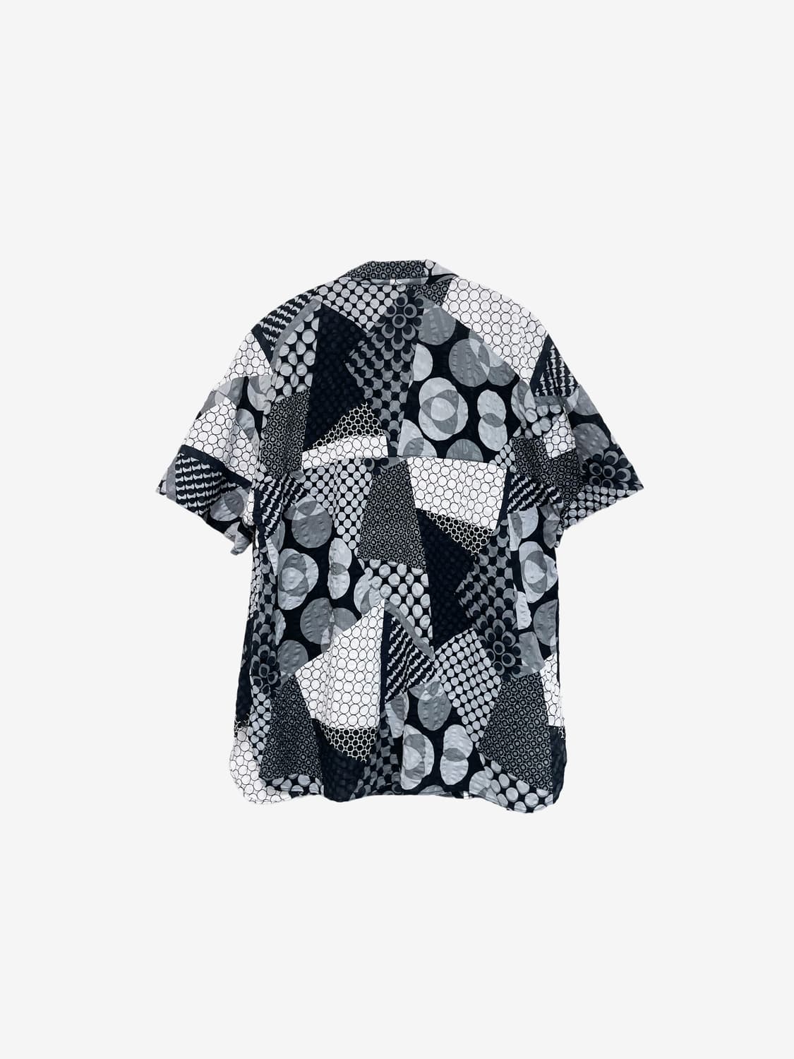 Patchwork Dot Shirt - Black 상품이미지3
