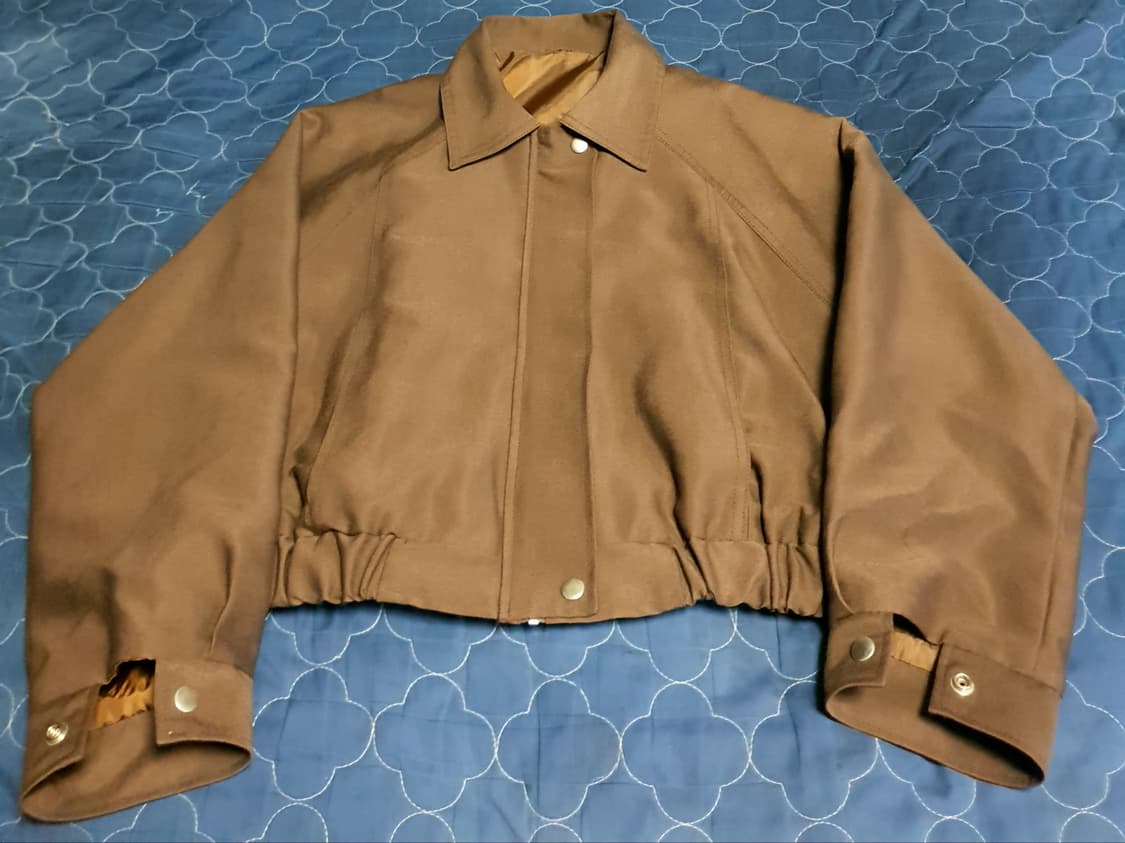 (보세) 크롭 봄버자켓 다크브라운 (F) 상품이미지1