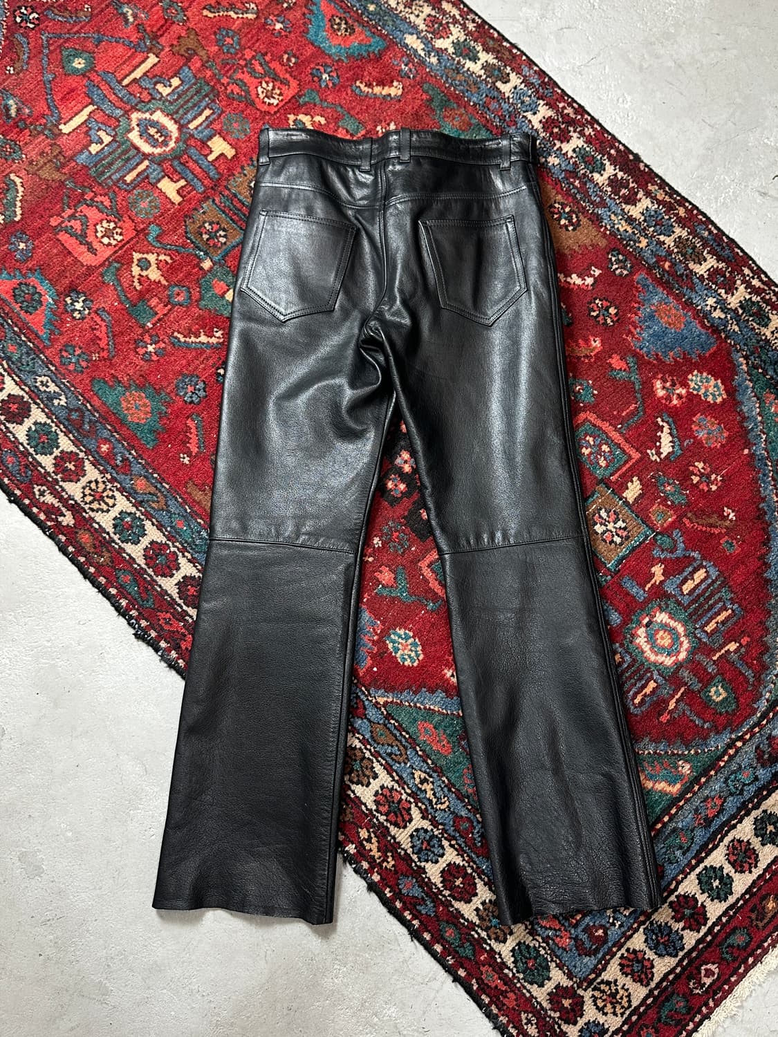 리얼 레더 부츠컷 팬츠 플레어진 크롬하츠st 상품이미지4