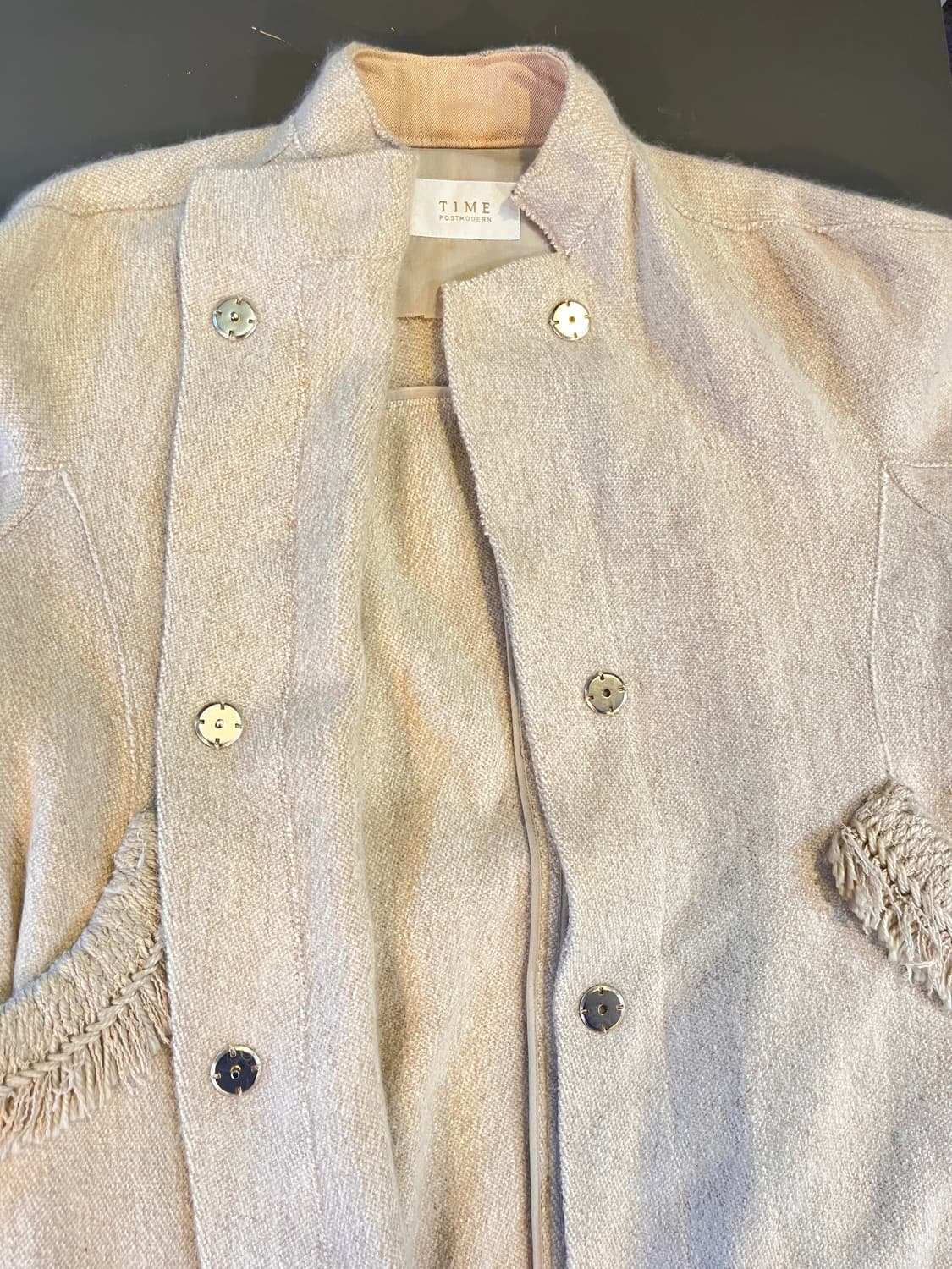 타임 앙고라 울 프린지 벨티드 자켓 상품이미지4