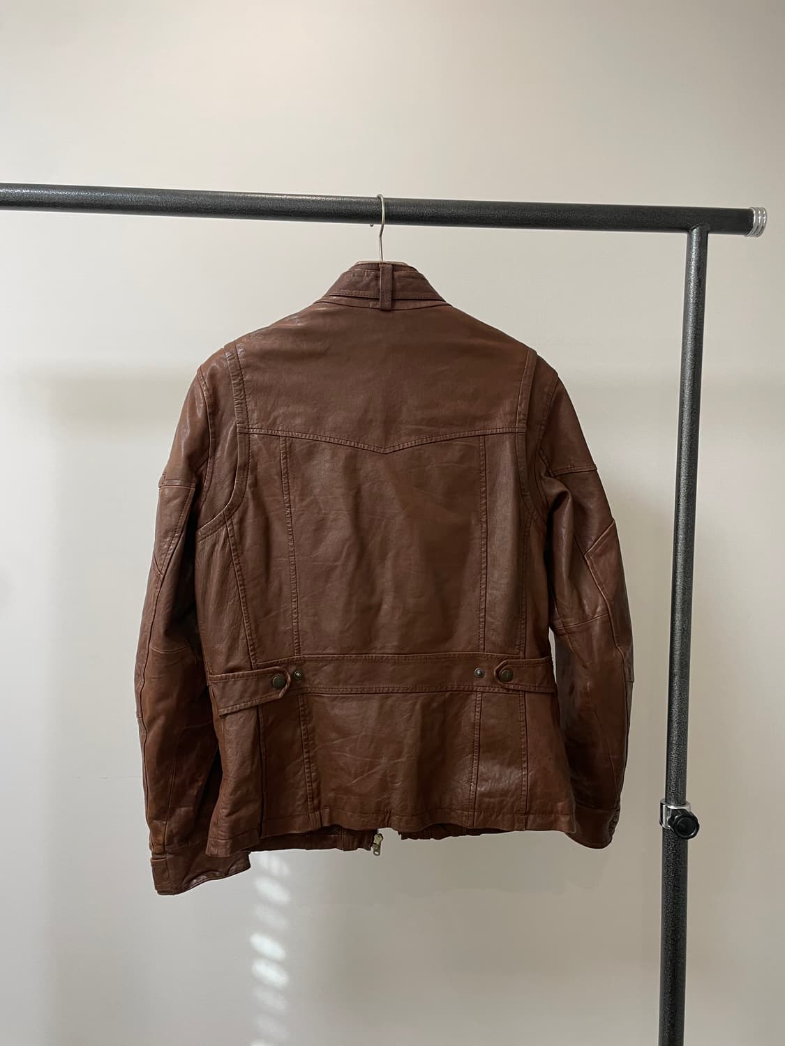 (L) 톰보이 진스 브라운 빈티지 양가죽 자켓 상품이미지4