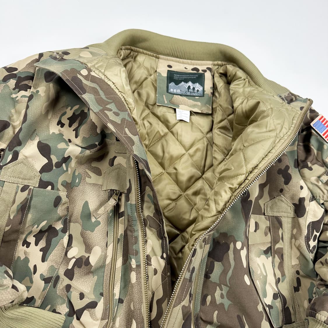 VTG 빈티지 밀리터리 카모 블루종 ma1 자켓 (S) 상품이미지5