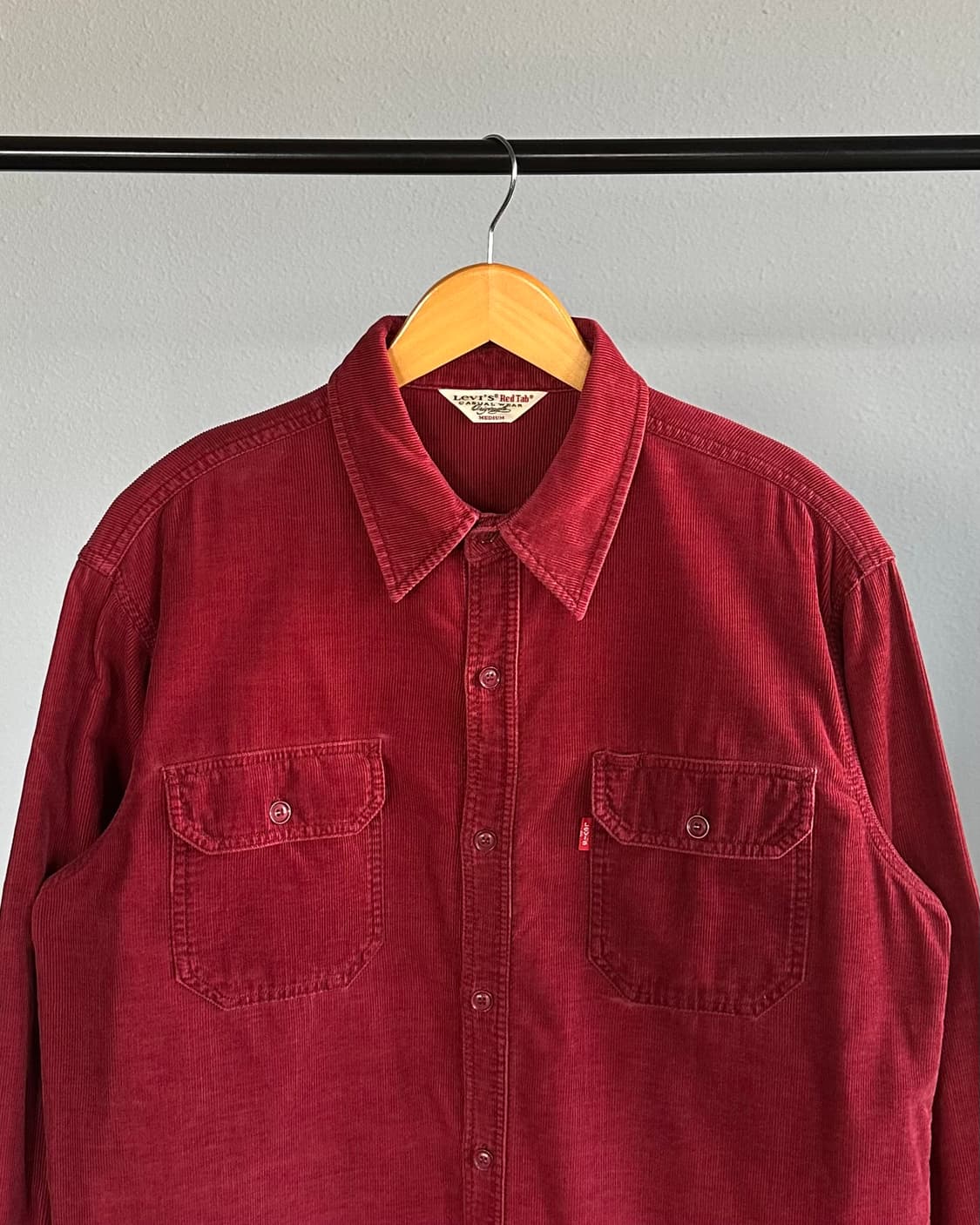 [M]리바이스 Levi's 버건디 코듀로이 셔츠 상품이미지2