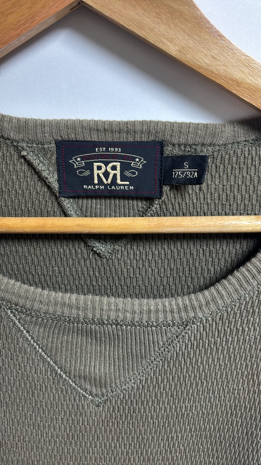 RRL 더블알엘 와플 롱슬리브 티셔츠 카키 s사이즈 상품이미지3