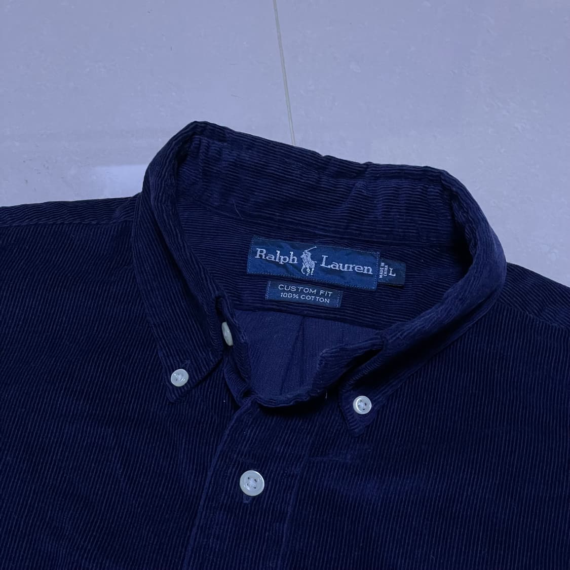 POLO 폴로 랄프로렌 네이비 코듀로이 셔츠 상품이미지1