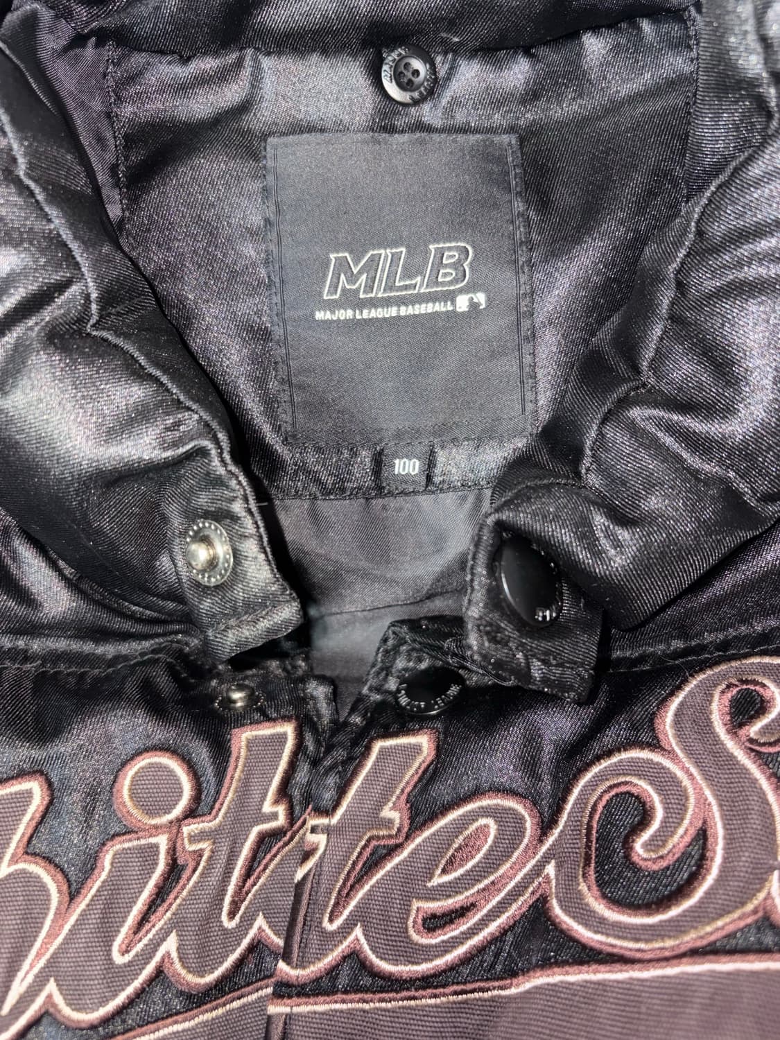 MLB White Sox 화이트 삭스 블랙 패딩 점퍼 y2k 상품이미지3