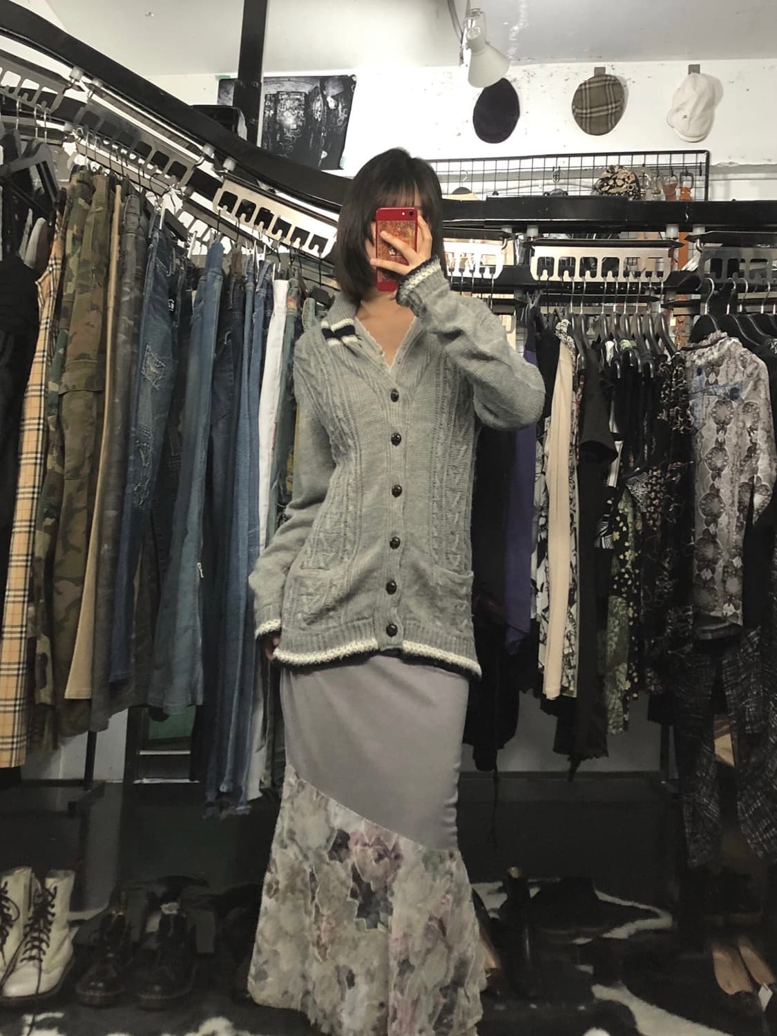 The shop TK 그레이 가디건 상품이미지1