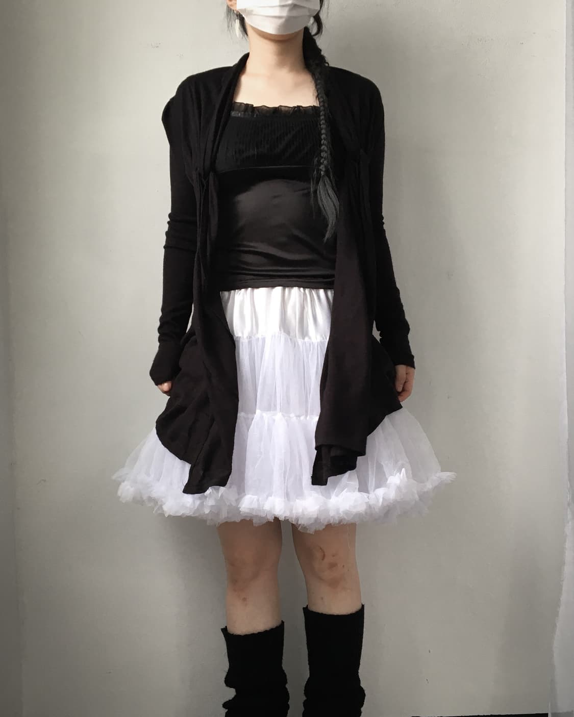 Drape point open knit cardigan 상품이미지8