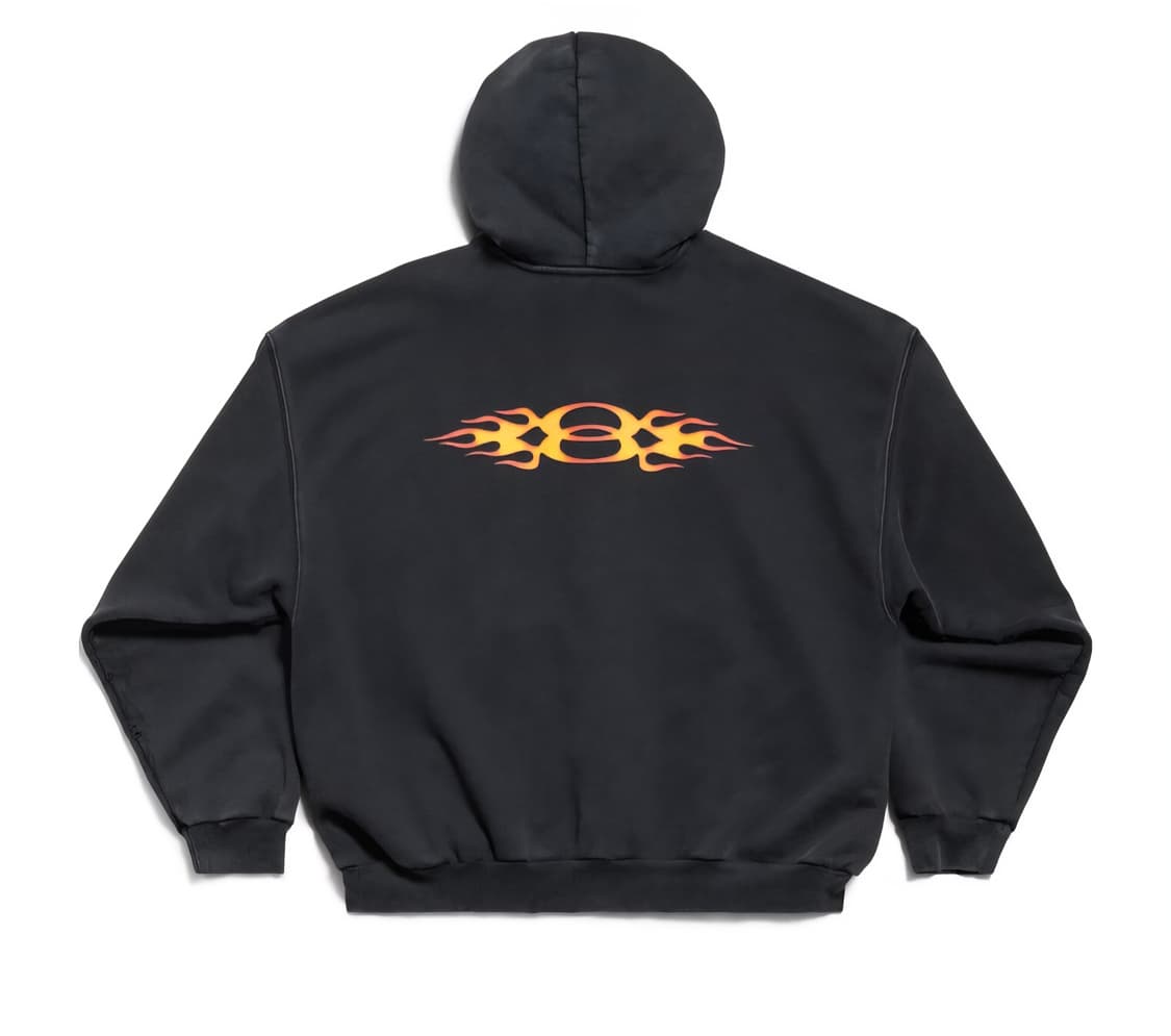 발렌시아가 버닝 유니티 후드 집업 더블 루프 로고 후디 티셔츠 상품이미지4