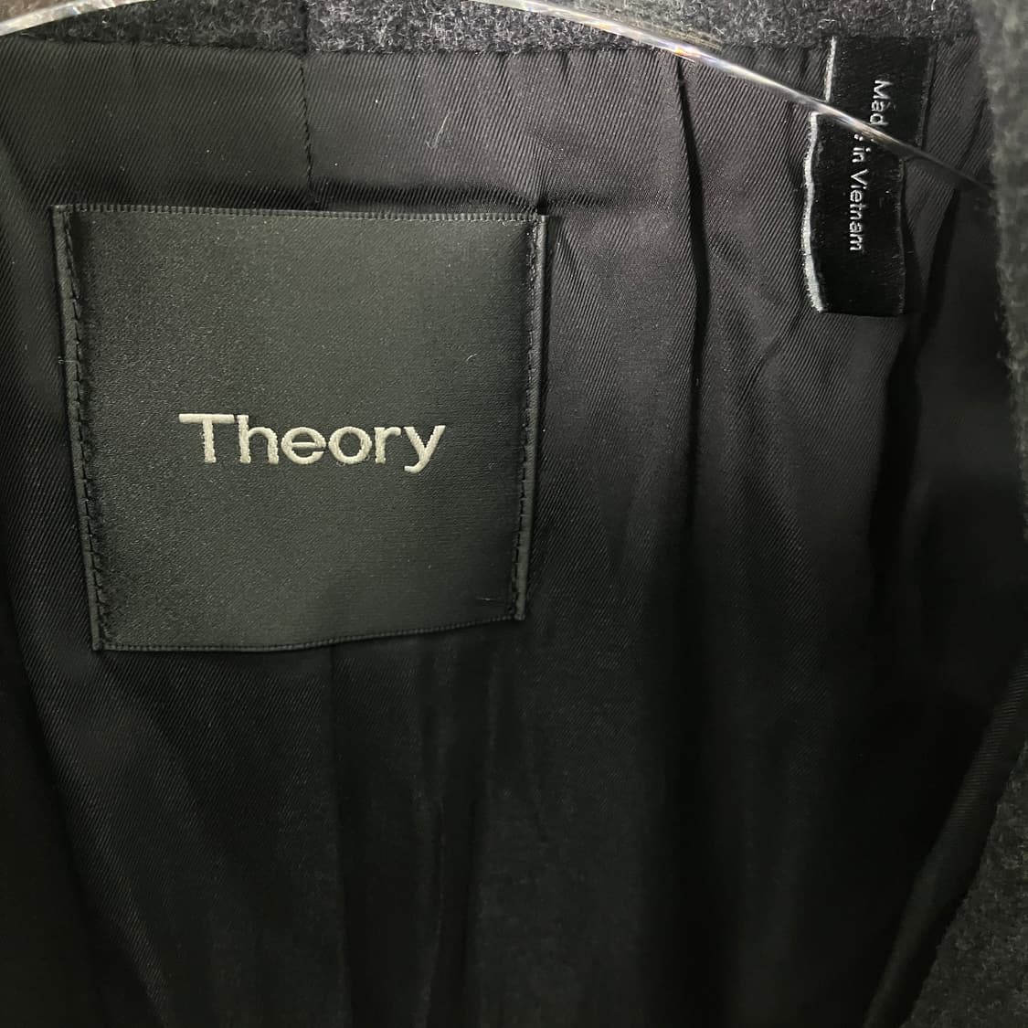 띠어리 그레이 울 캐시미어 하이넥 하프 코트 M 상품이미지3