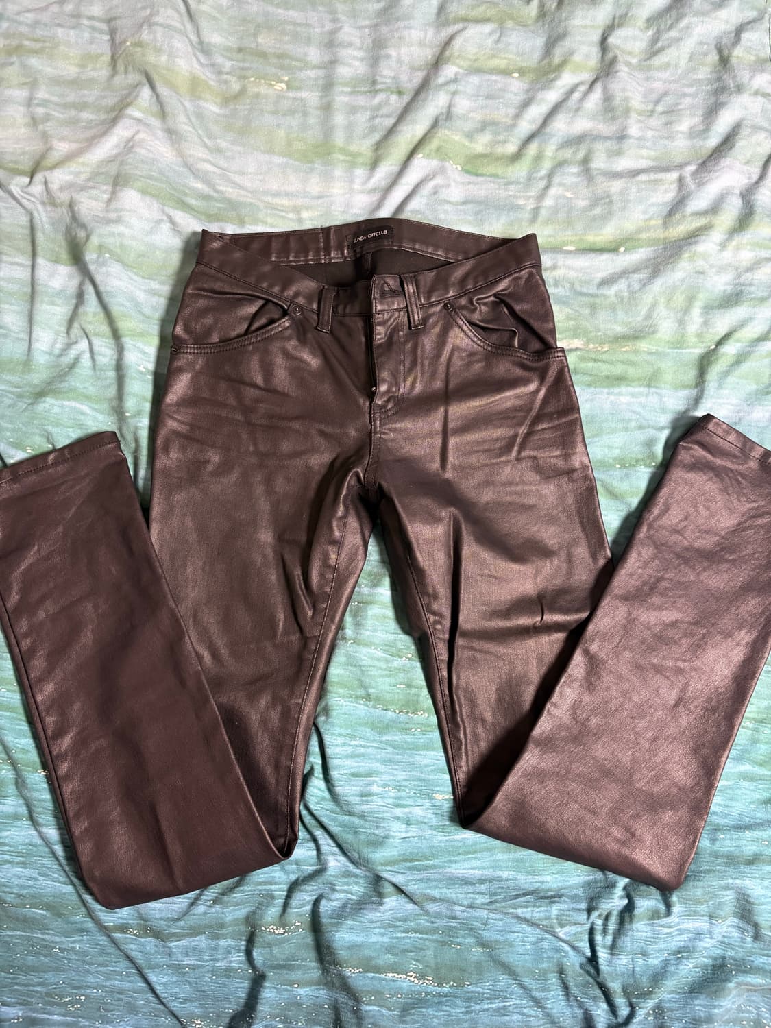 선데이오프클럽 가죽바지 상품이미지1