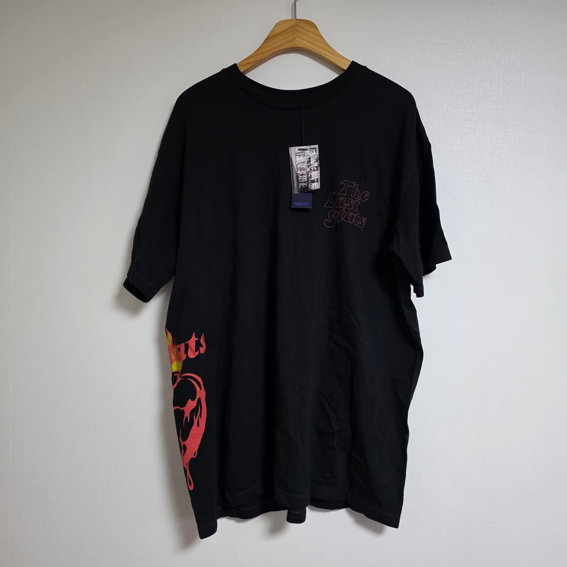 라스탯츠 플레임하츠 사이드 티셔츠 1사이즈 새상품 상품이미지1
