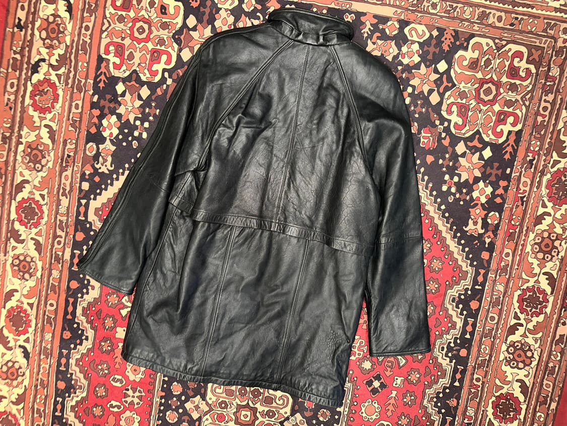 ( L-XL ) 가죽코트 가죽카코트 가죽롱자켓 가죽롱코트 레더자켓 상품이미지4