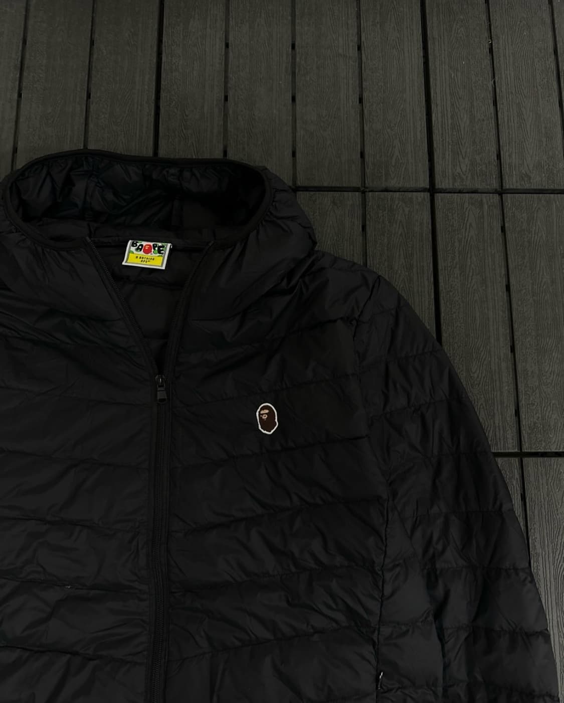 베이프 블랙 경량 후드패딩  상품이미지2