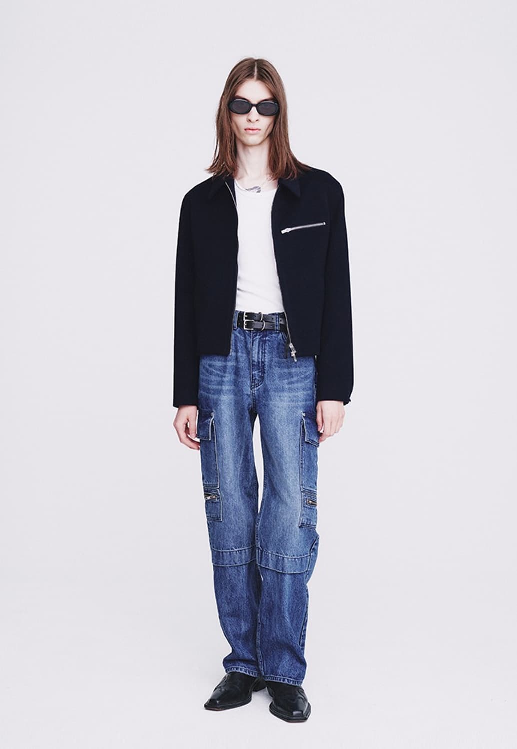 캐시미어 체스트 집 베를린 자켓 다크네이비 XL 상품이미지1